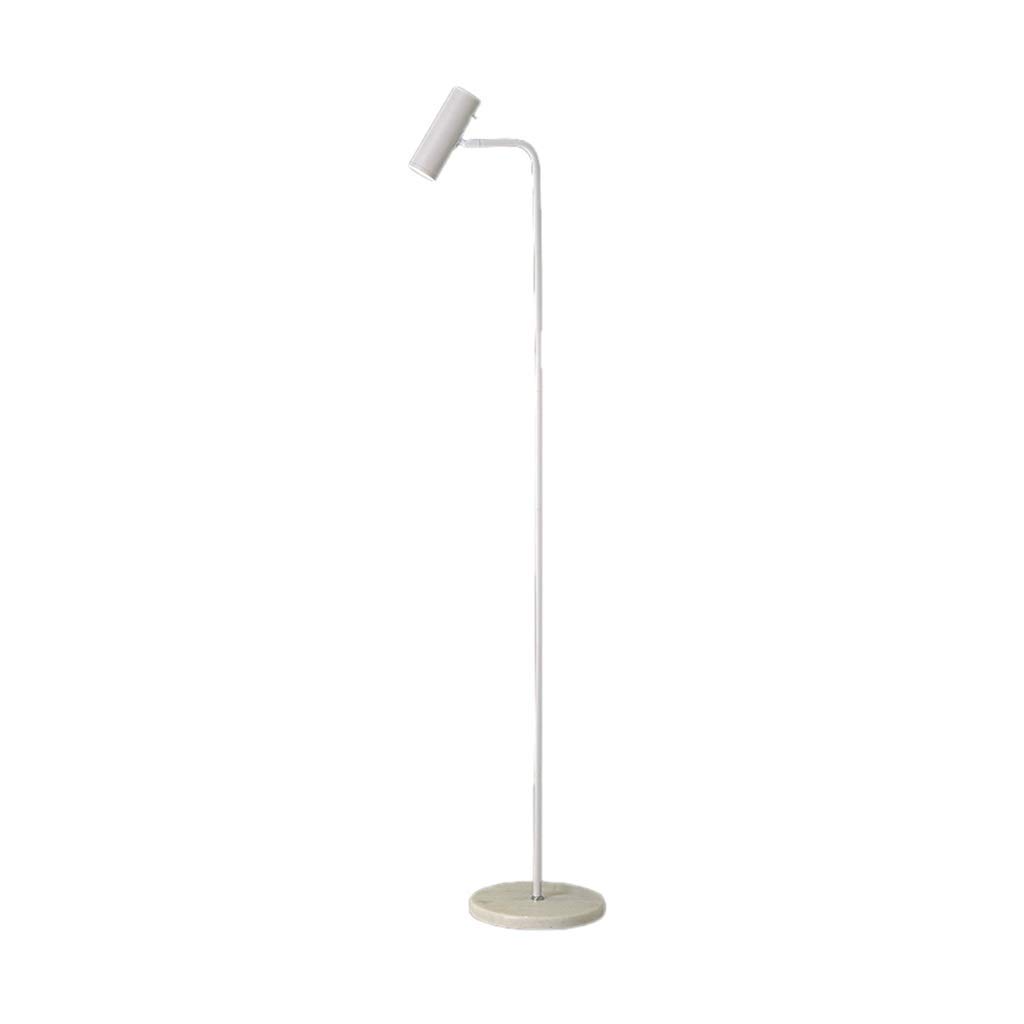 ZCYXQR Adjustable LED Floor Lamp with Heavy Marble Base - Modern Tall Standing Light for Living Room, Bedroom, Office - Dimmable Reading Lamp with Flexible Neck (White) - Perfect for Cozy Reading Nooks, Home Office Lighting & Living Room Ambiance