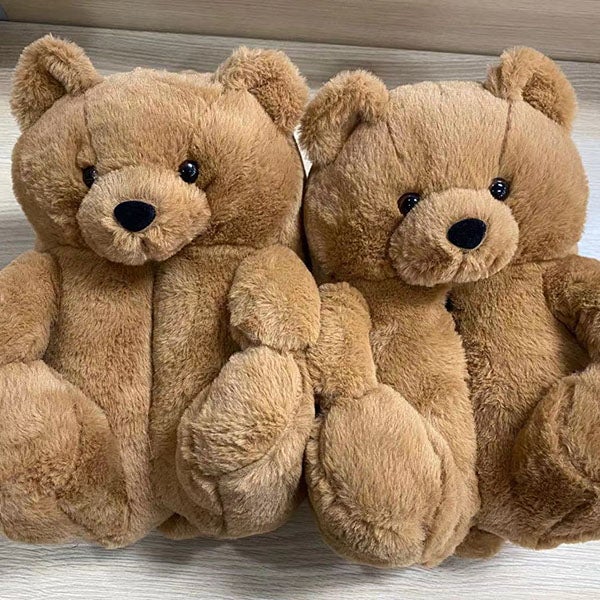 Cozy Women's Teddy Bear Slippers - Soft Plush House Shoes for Indoor Comfort & Warmth - Perfect Gift for Her, Christmas, Valentine's Day & Relaxing at Home