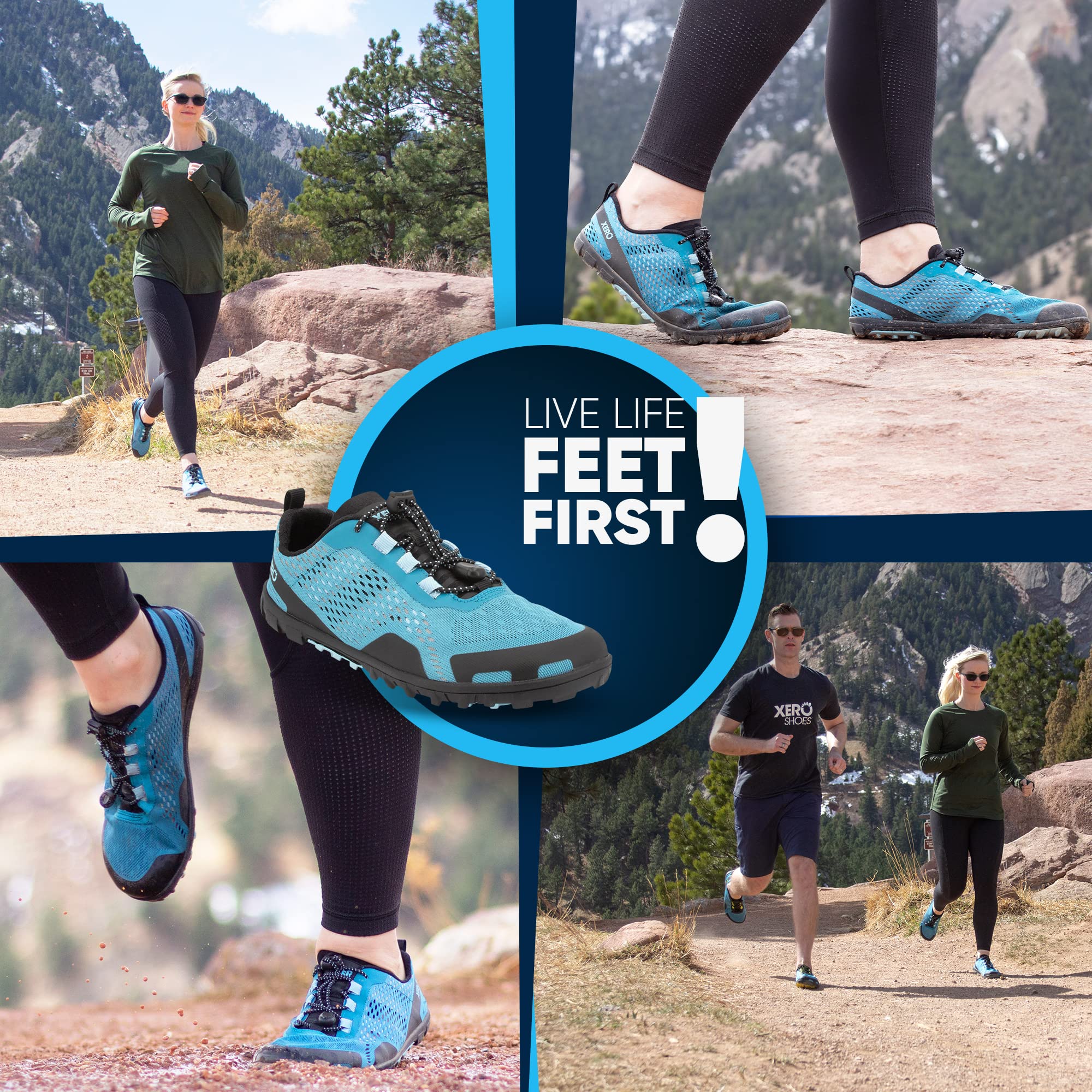 Xero Shoes Barefoot Water Shoes for Women - Aqua X Sport Minimalist Water Shoes with Wide Toe Box & Zero Drop Heel | Perfect for Beach, Hiking, Running, Swimming & Water Sports | Lightweight Quick-Dry Barefoot Shoes for Active Women