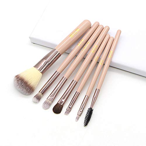 Premium 7-Piece Portable Makeup Brush Set - Synthetic Foundation, Powder, Concealer & Eyeshadow Brushes with Travel Case | Perfect for Professional Makeup Artists & Everyday Beauty Routine