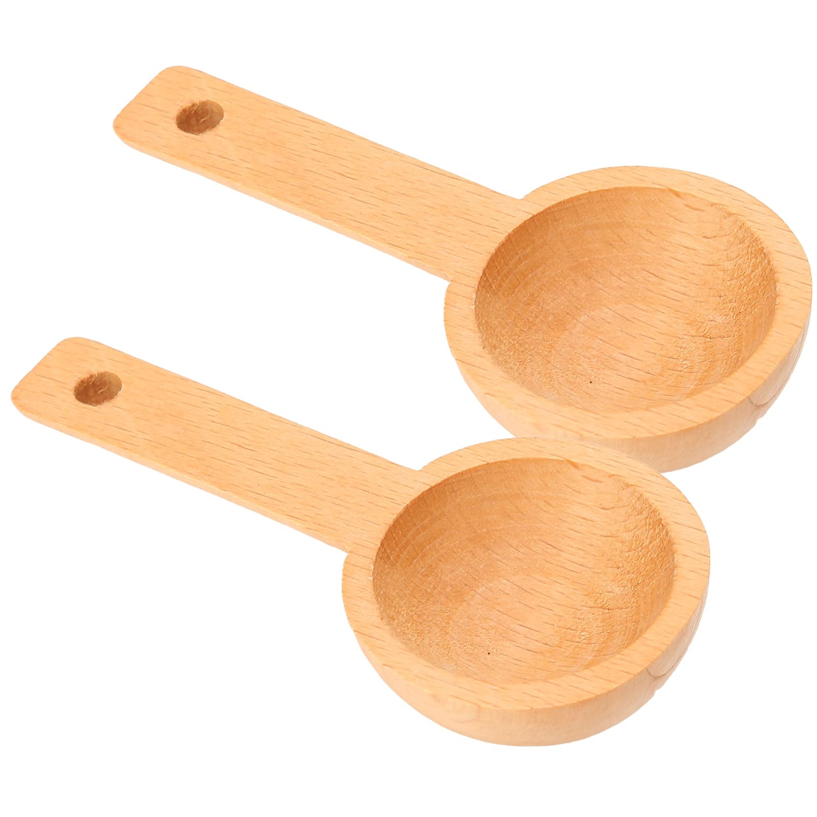 2-Pack Coffee Wood Scoop - Premium Wooden Measuring Spoon for Coffee Beans, Tea, Protein Powder & Spices | Perfect for Baristas, Home Brewing & Kitchen Use