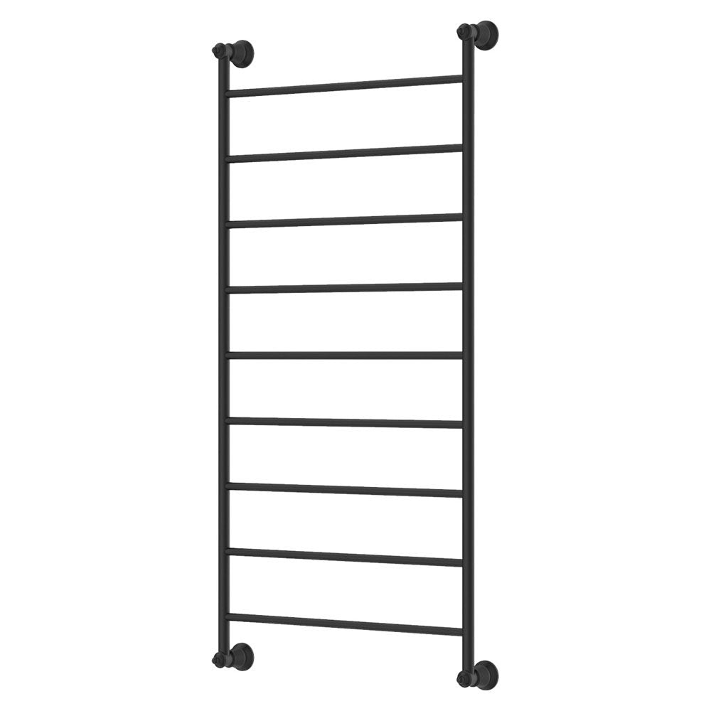 Fienza Lillian Heated Towel Rail - Matte Black Bathroom Towel Warmer | Premium Stainless Steel Heated Towel Rack for Spa, Luxury Bathroom & Home Decor
