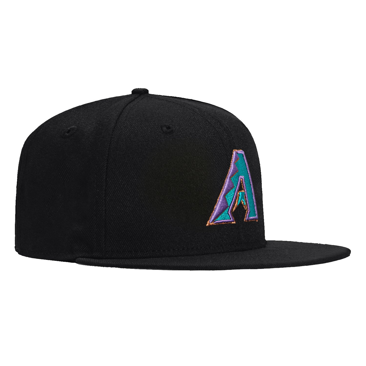New Era 59Fifty Arizona Diamondbacks MLB Baseball Cap - Black, Teal & Purple Snapback Hat for Men & Women | Official Licensed Fan Gear for Baseball Games & Outdoor Activities