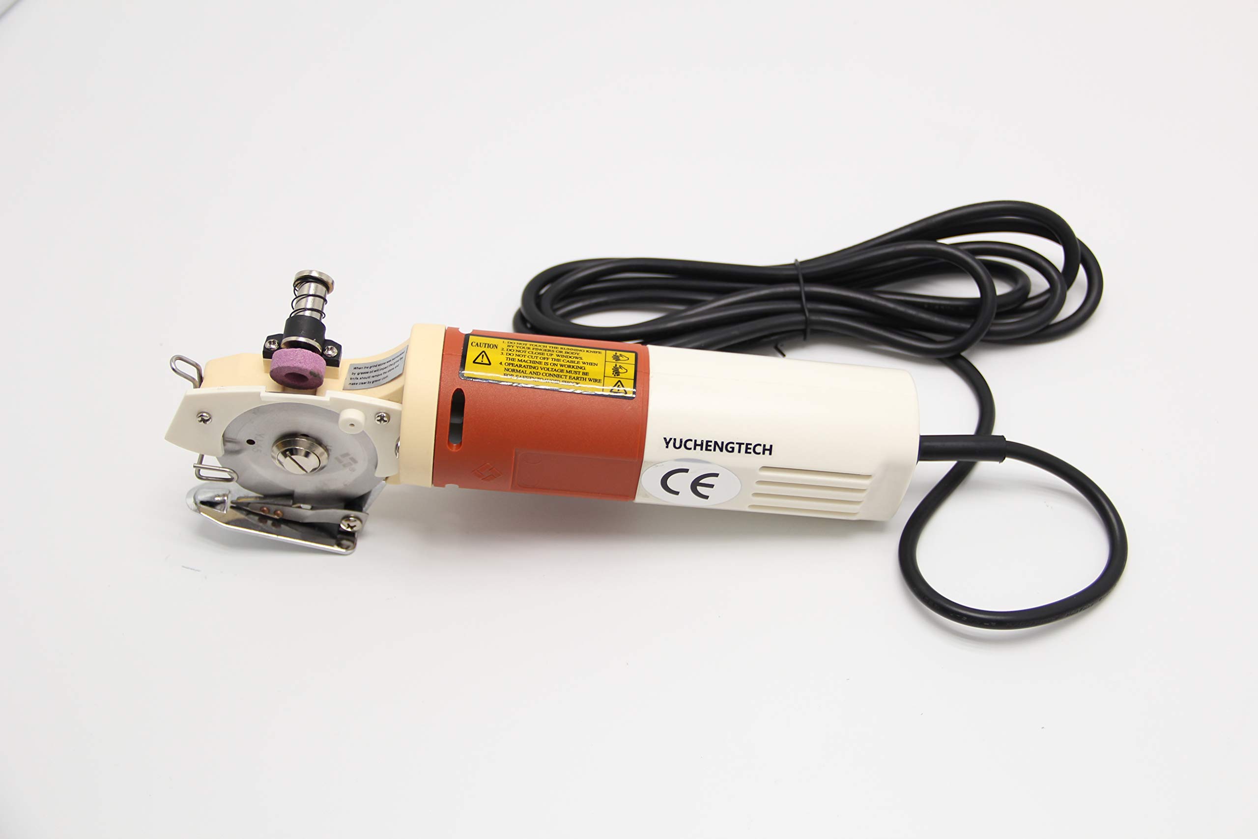 YUCHENGTECH YJ-65 Electric Rotary Fabric Cutting Machine - Round Knife Cloth Cutter with CE Certification (110V) - Perfect for Quilting, Sewing & Upholstery Projects