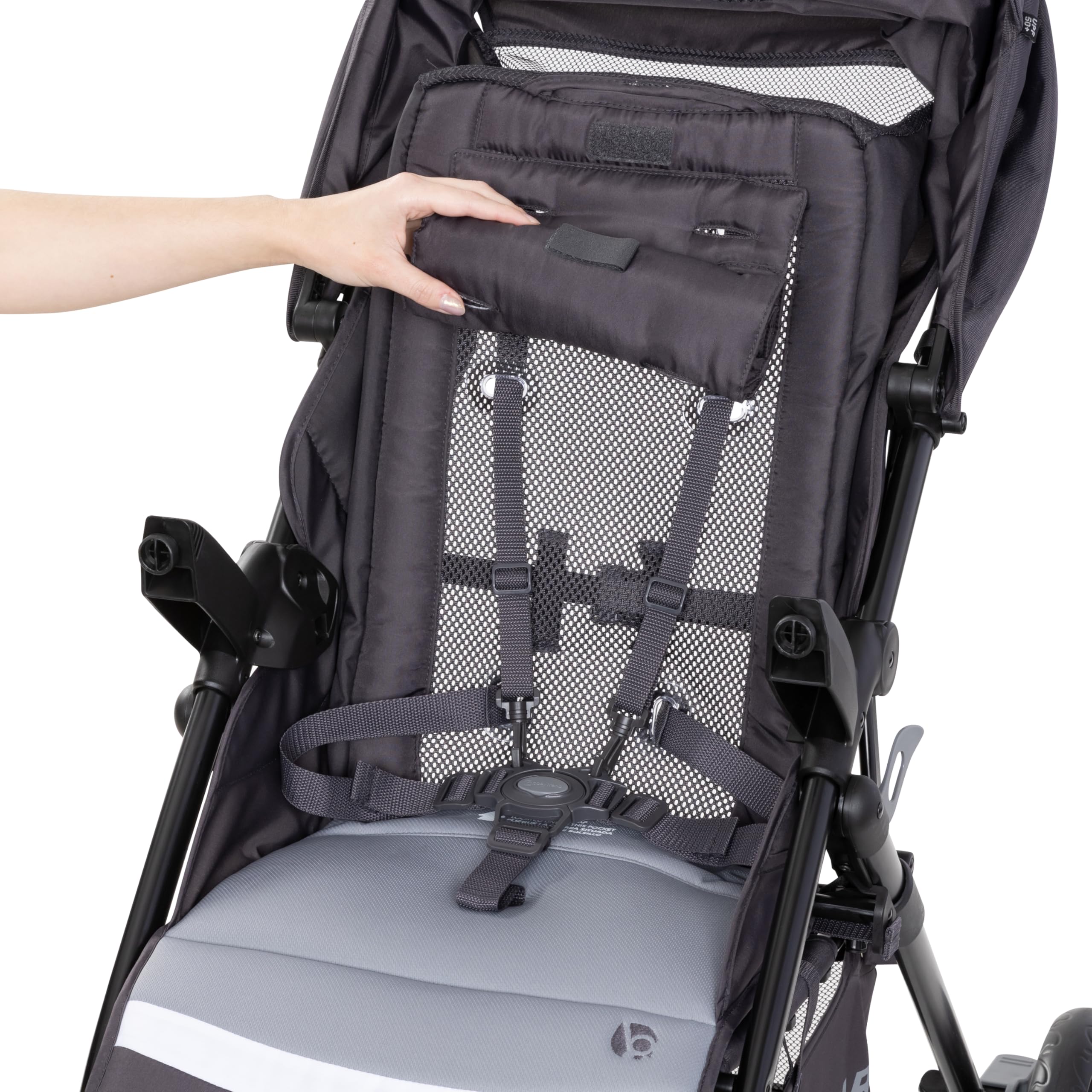 Baby Trend Sonar Seasons Stroller - Lightweight Travel Stroller with Adjustable Canopy, Liberty Grey | Perfect for Newborns to Toddlers, Ideal for Shopping, Travel & Daily Walks