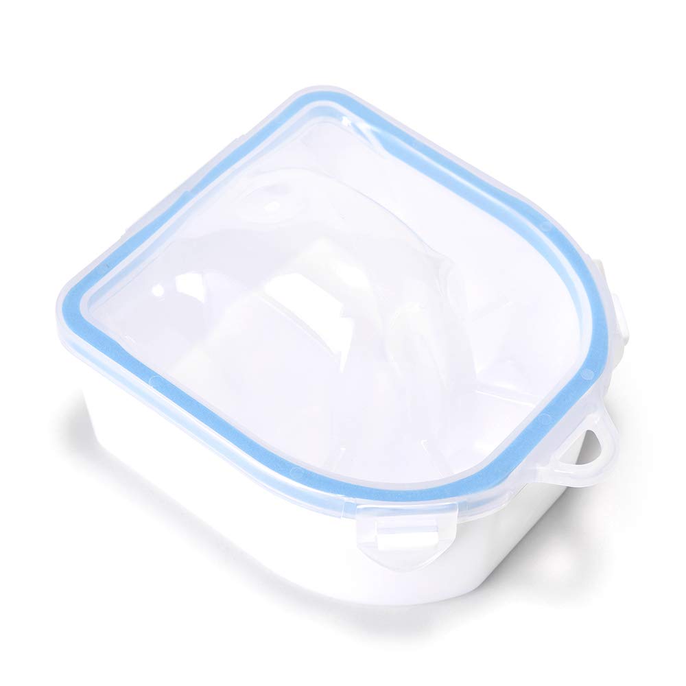 Double Layer Nail Soaking Bowl - Professional Manicure & Pedicure Soak Tray for Nail Polish Removal | Spa Quality Nail Care Tool (Blue) | Perfect for Home Salon, Nail Art & DIY Manicure Treatments