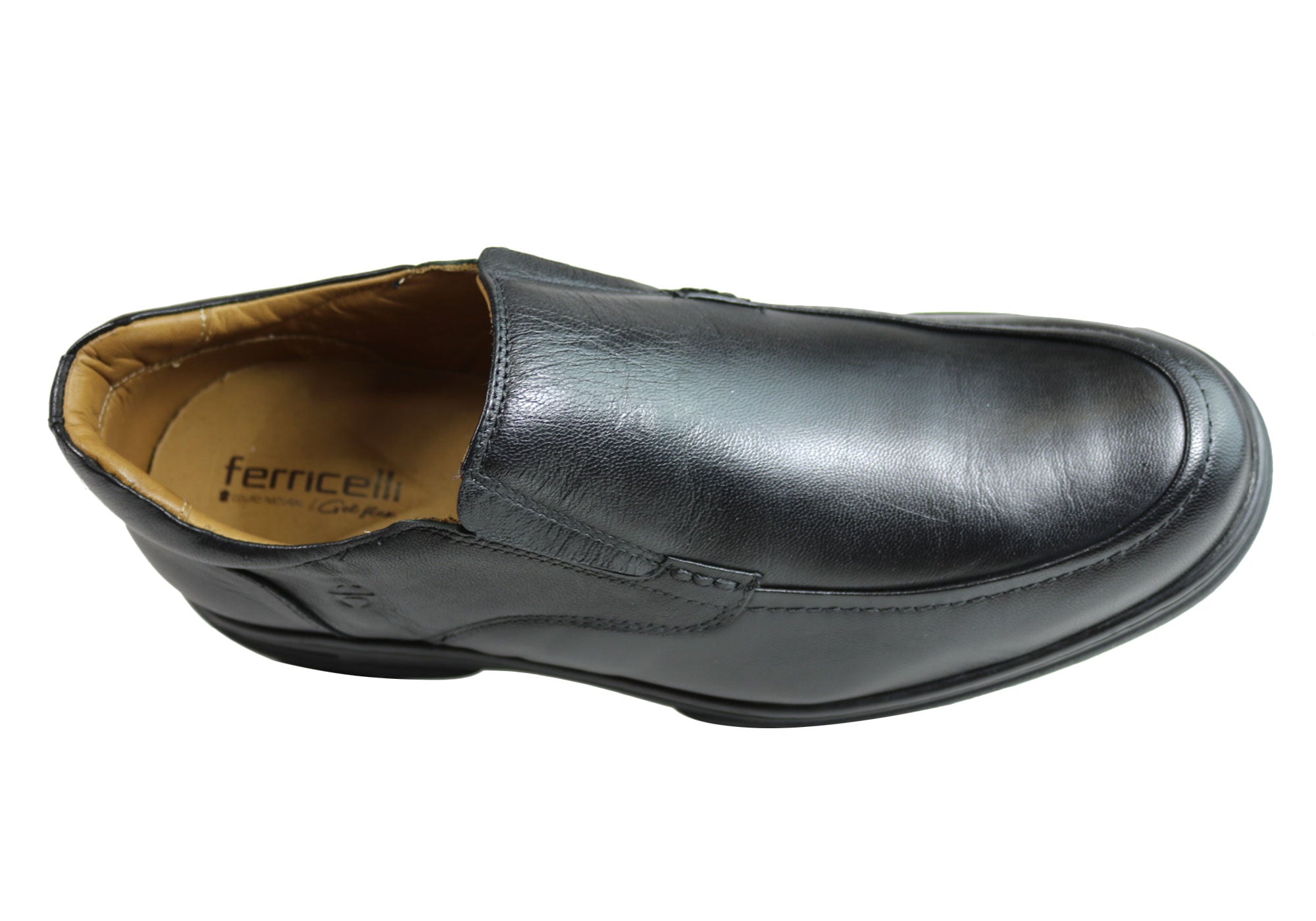Ferricelli Vinnie Men's Leather Slip-On Comfort Shoes - Handmade in Brazil - Perfect for Casual Wear, Office & Travel