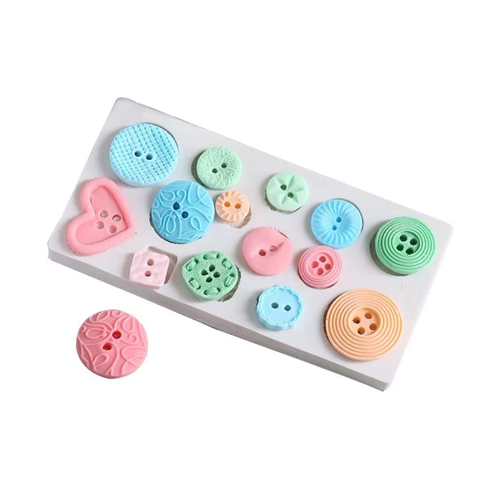 Premium Silicone Button-Shaped Cake Molds for DIY Fondant, Chocolate, Cookies & Candy - Non-Stick Baking Decorating Tools for Cakes, Cupcakes & Desserts (Perfect for Birthday Parties, Baby Showers & Holiday Treats)