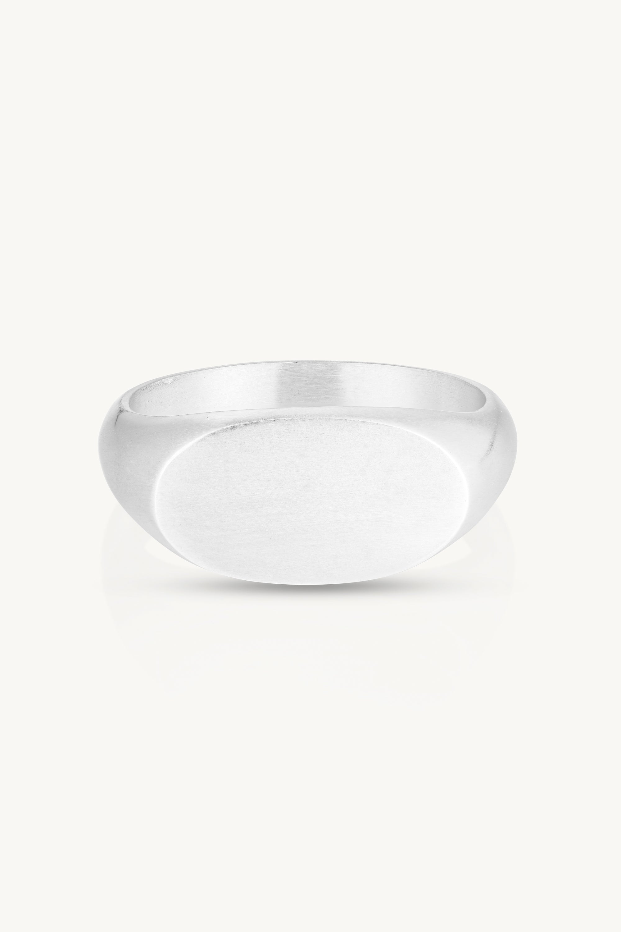 Elegant Brushed Signet Ring for Men & Women - Personalized Engraved Gold & Silver Rings - Perfect for Weddings, Gifts & Everyday Wear