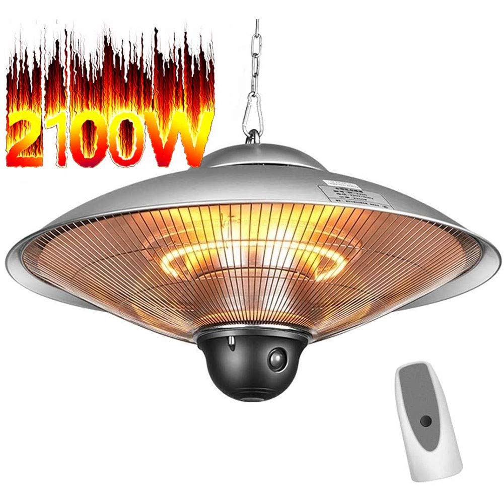 SERONI Stainless Steel Portable Outdoor Patio Heater - Adjustable Patio Heat Lamp for Garden, Deck, Backyard & Indoor Use | Weatherproof & Energy Efficient Heating Solution