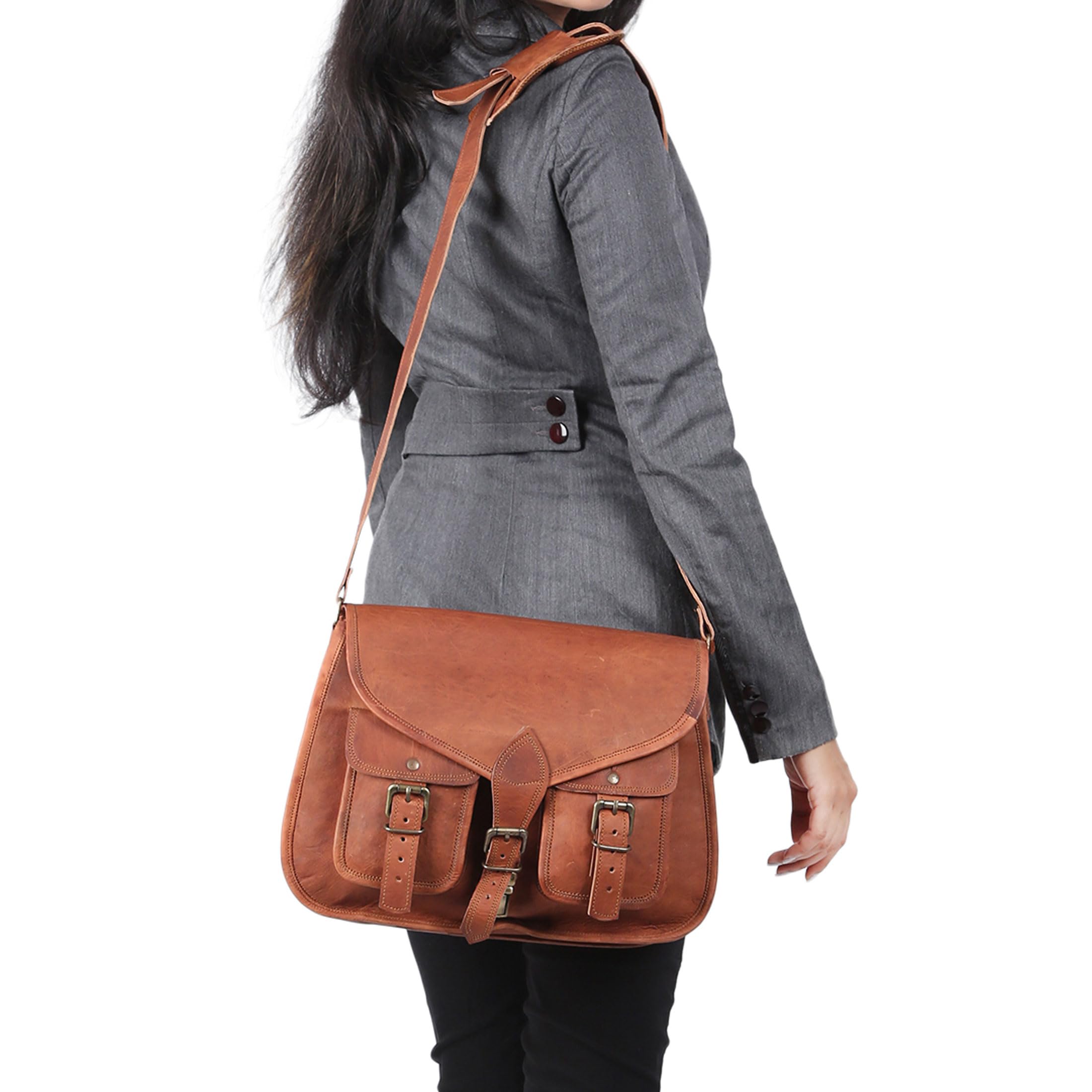 Genuine Leather Crossbody Shoulder Bag for Women - Stylish Tote & Travel Purse - Perfect for Work, Shopping & Daily Use