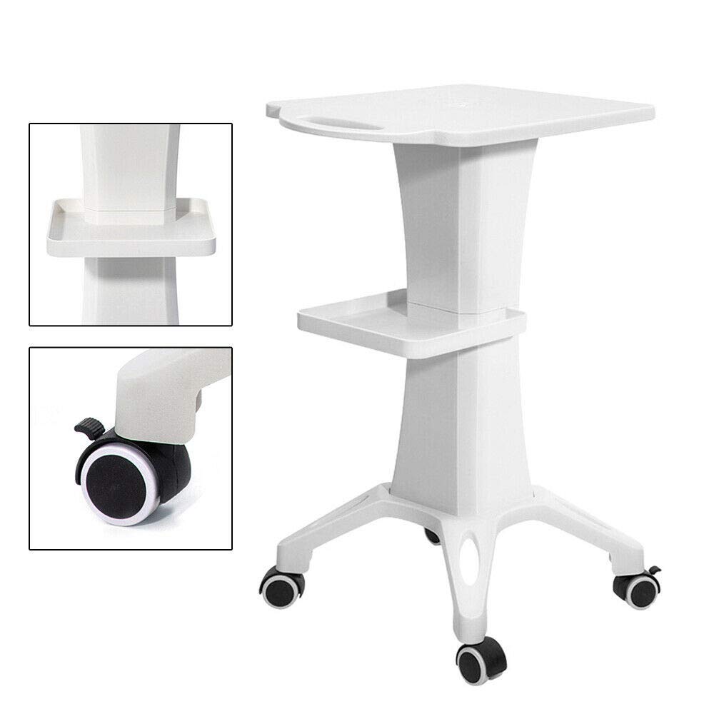 TFCFL Salon Trolley Stand - Professional Rolling Beauty Cart with Wheels for Spa, Hair & Nail Salon - White Mobile Storage Organizer (Model No.7) | Perfect for Salon Stylists, Makeup Artists & Home Beauty Stations