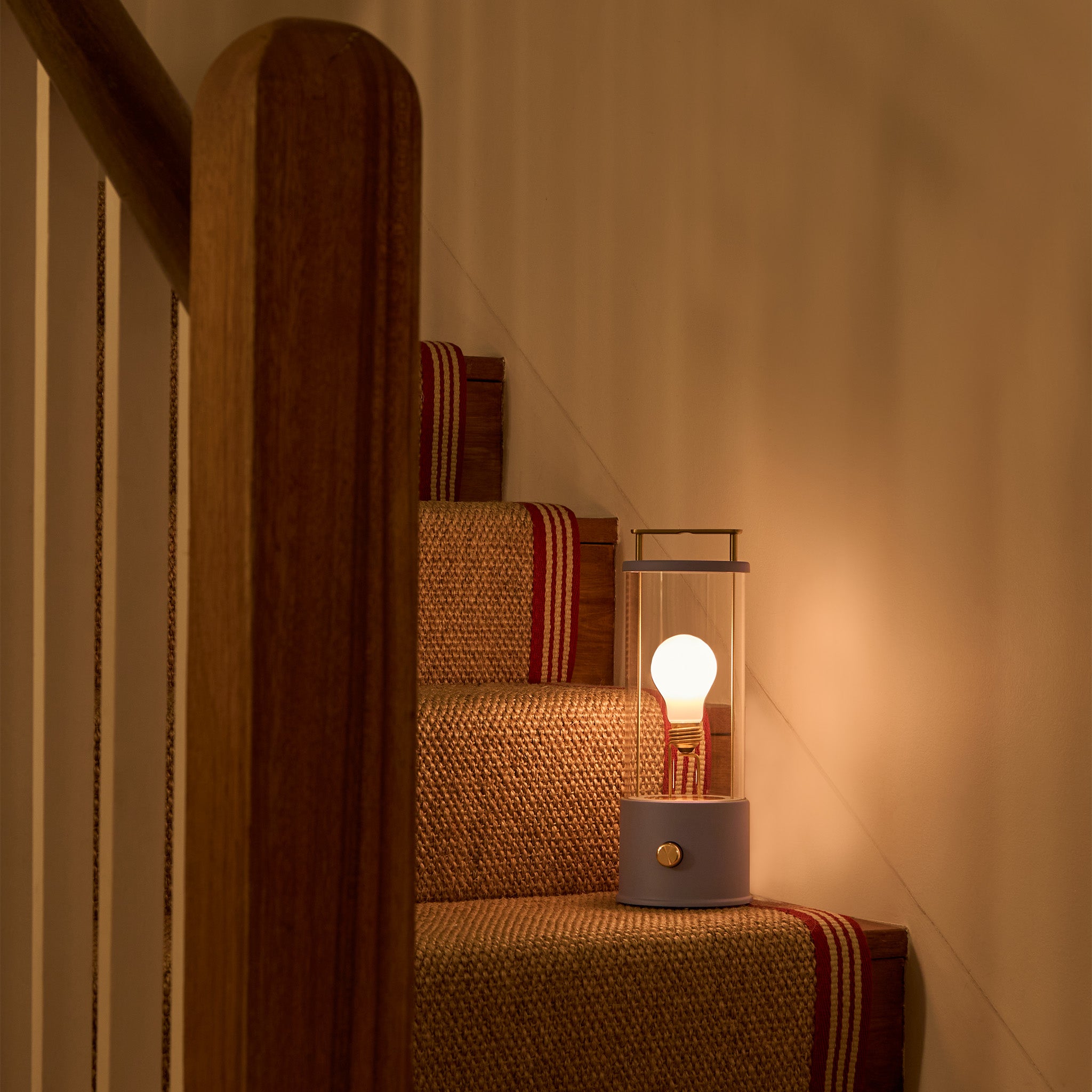 The Muse Portable Lamp in Selvedge Blue - Rechargeable LED Desk Light for Reading, Travel & Nightstand - Perfect for Bedroom, Office & Camping