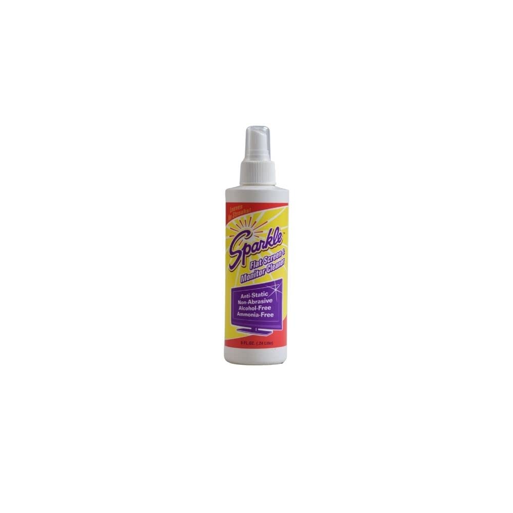 Sparkle LCD Screen Cleaner Spray for TVs, Monitors & Electronics - 8oz (2 Pack) - Streak-Free Cleaning Solution for Screens, Glasses & Devices