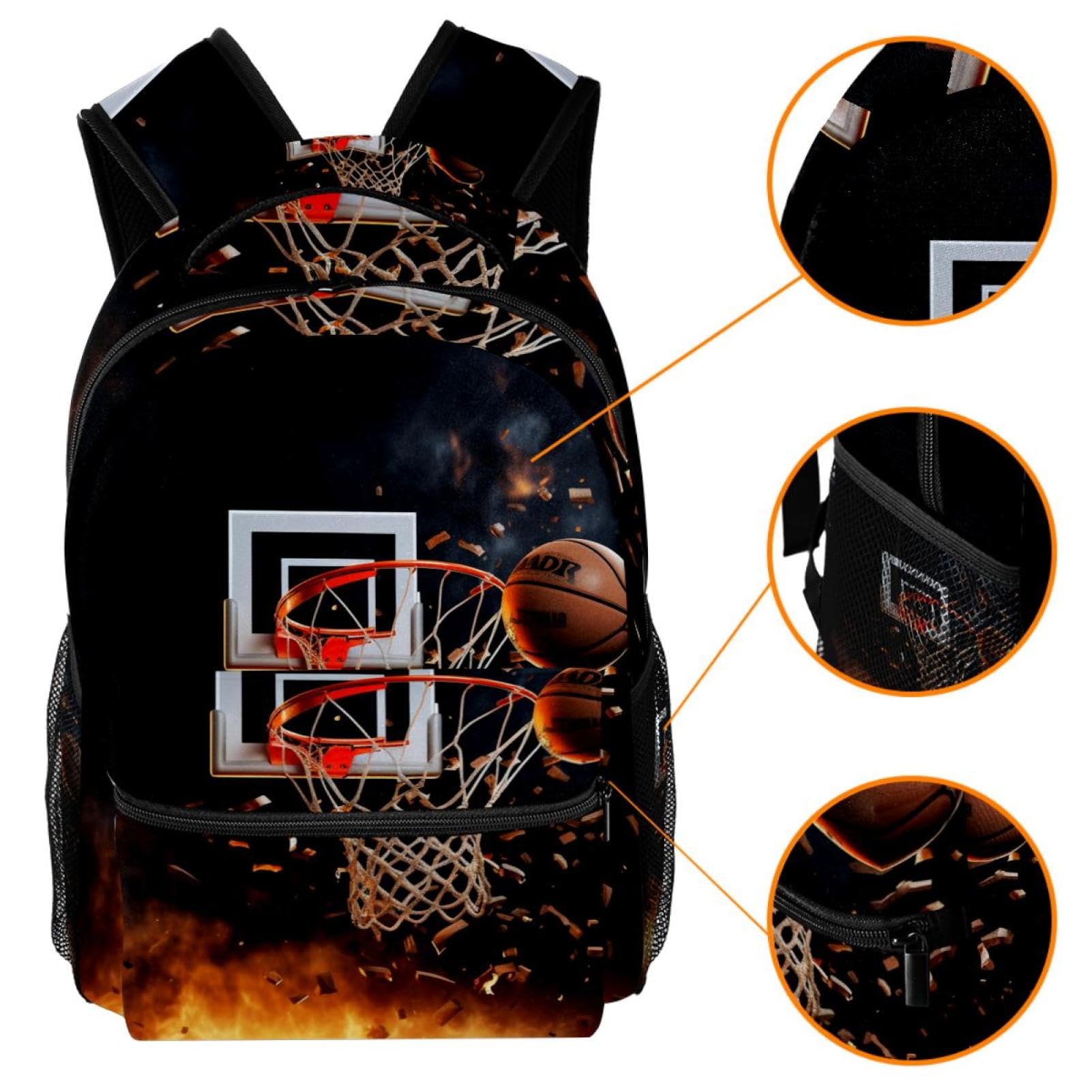 Stylish Travel Backpack for Women & Men - Durable Basketball Sports Backpack for Gym, School, Work & Outdoor Adventures