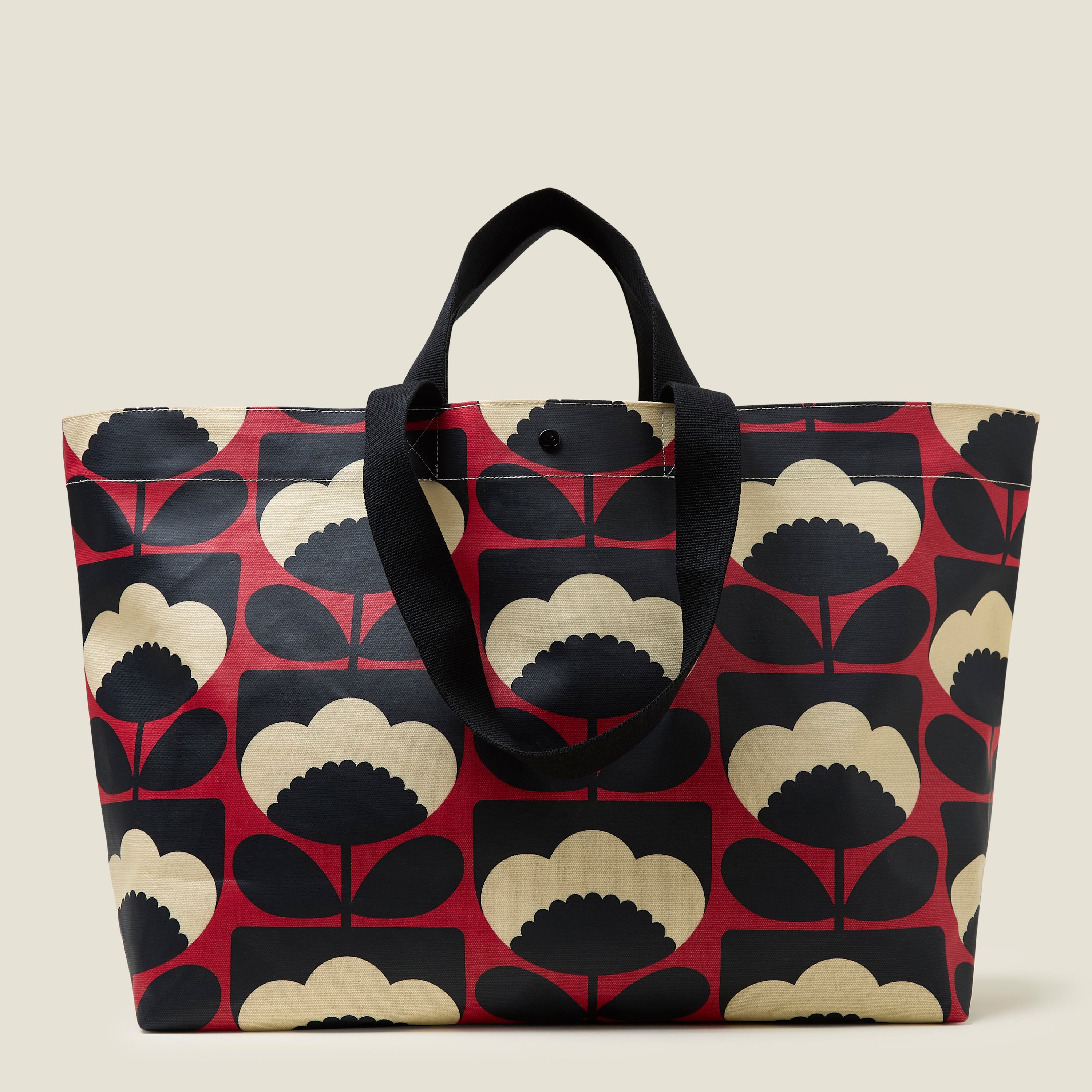 Roll Out Large Tote Bag - Spring Bloom Poppy Floral Design | Spacious Beach Tote for Women | Perfect for Shopping, Travel & Picnics