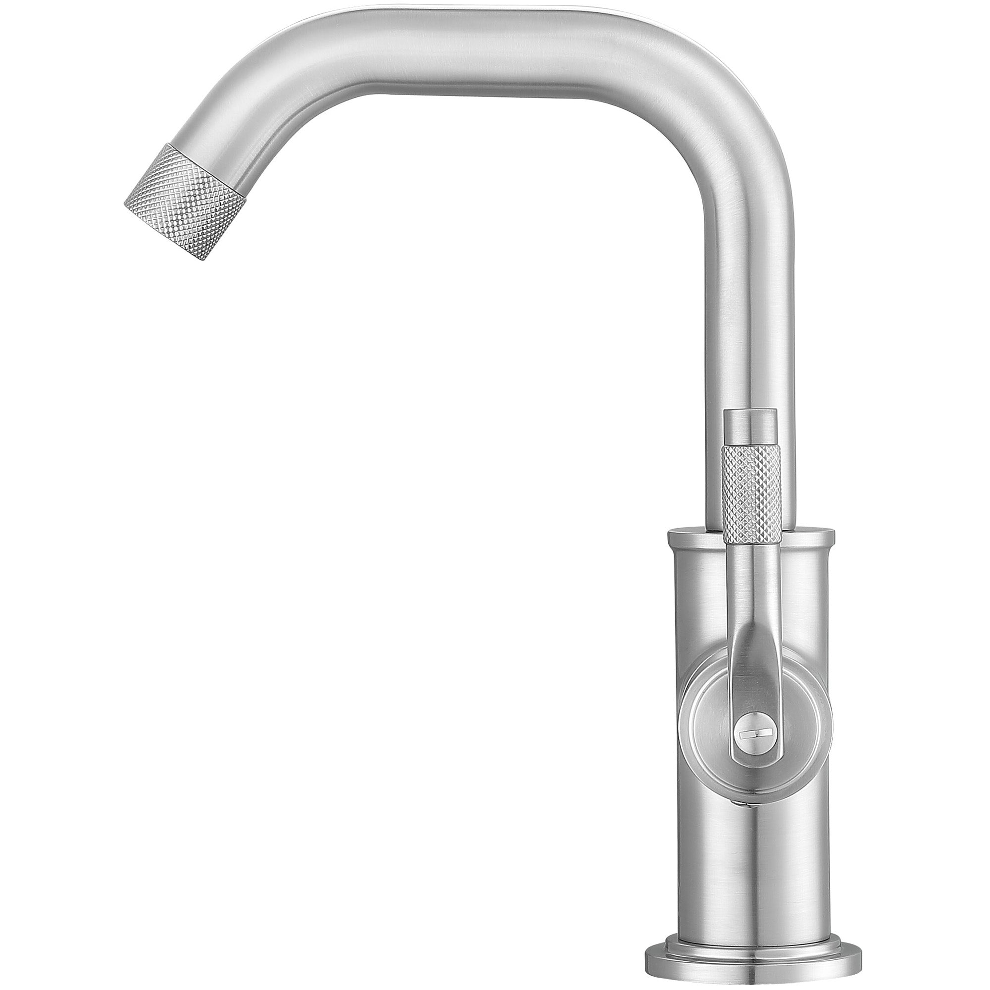 Ancona Industria Series Single Lever Bathroom Faucet in Brushed Nickel - Modern Water-Saving Bathroom Sink Faucet for Home & Hotel Use