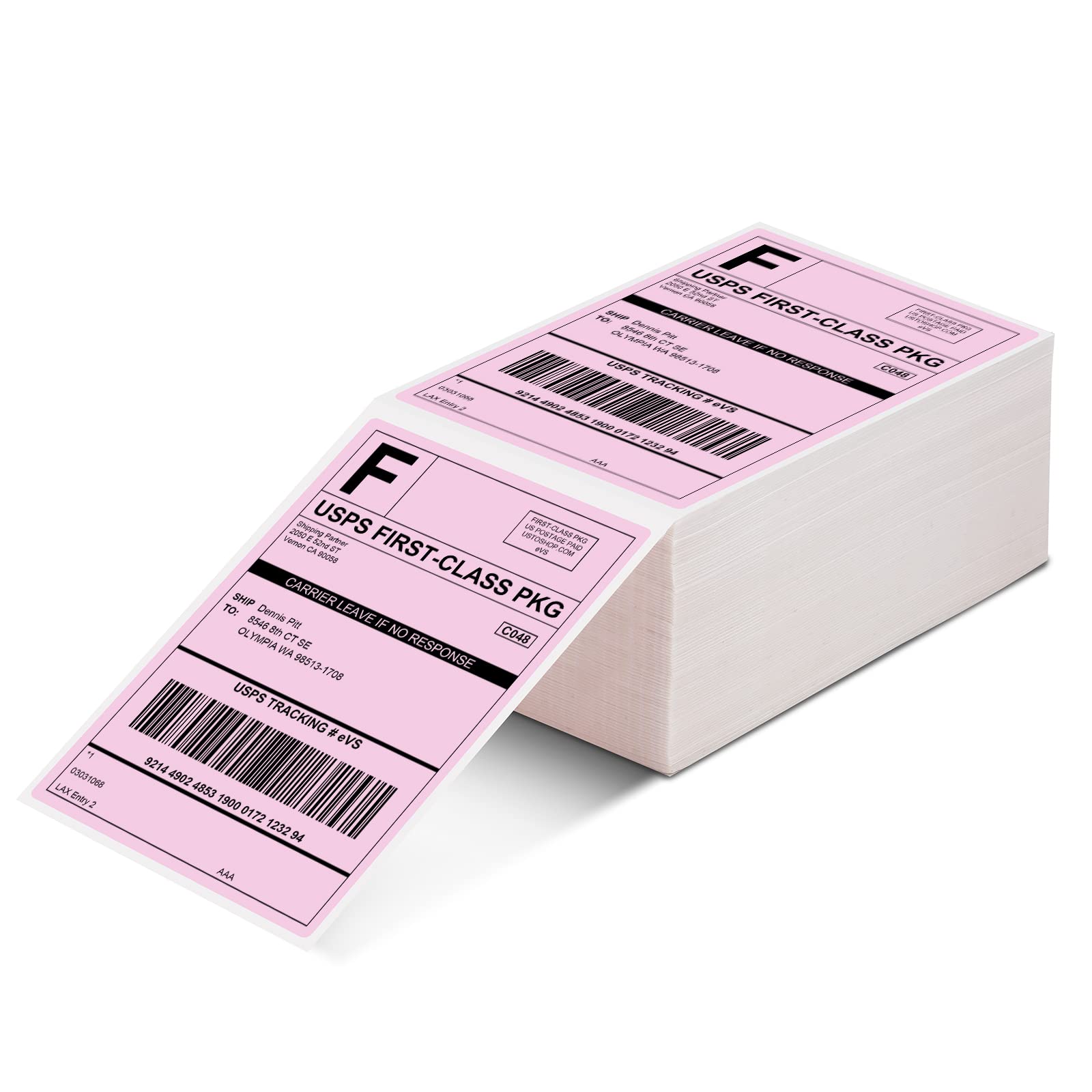 Phomemo 4x6 Thermal Shipping Labels - 500 Pack Fan-Fold Commercial Grade Labels | Compatible with Rollo, MUNBYN, Zebra & Phomemo Label Printers | Perfect for E-commerce, Logistics & Small Business Shipping Needs