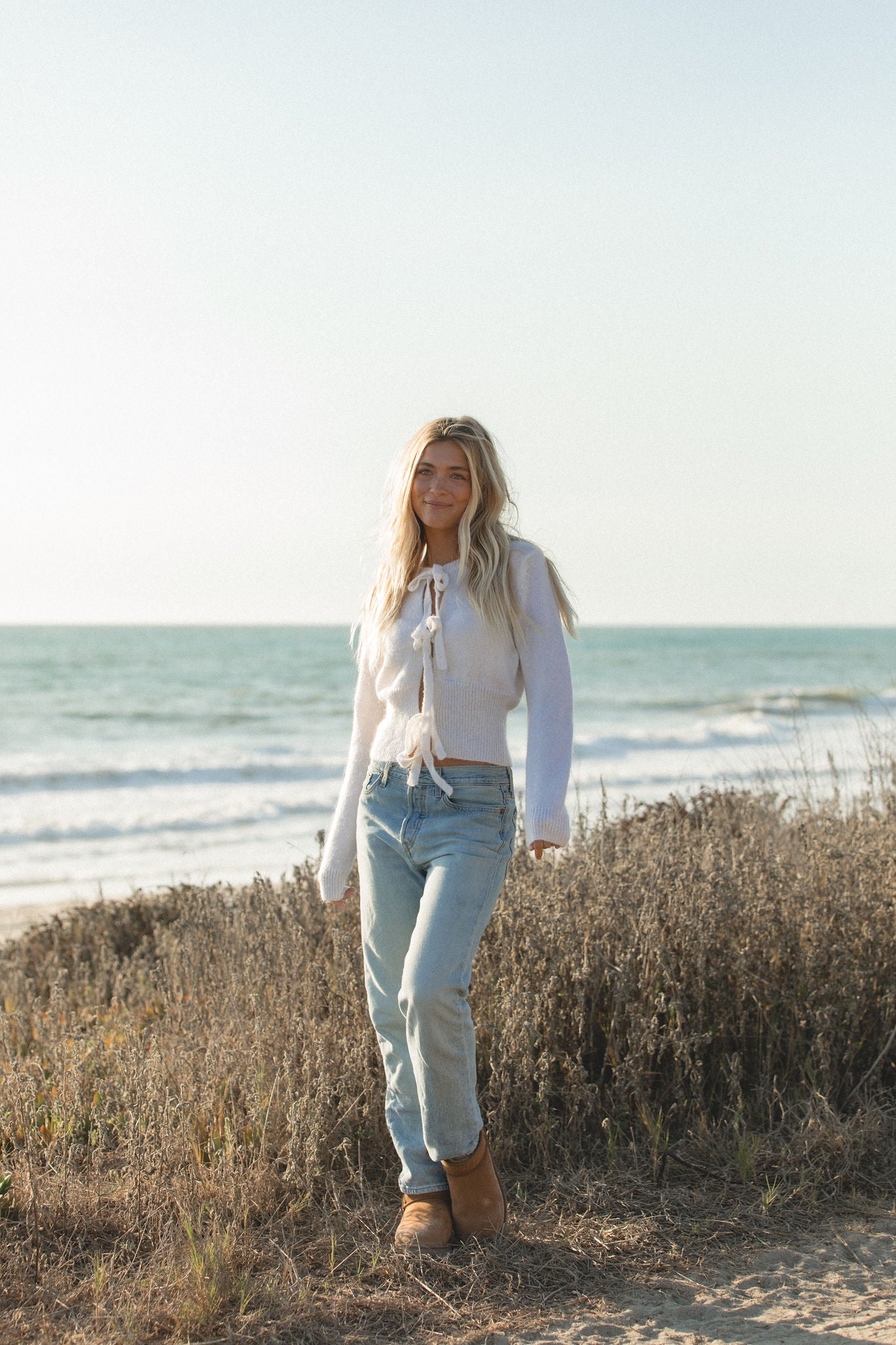 Women's Monterey Ribbon Tie Cardigan - Soft Knit Open Front Sweater for Casual Outfits & Layering | Perfect for Office, Dates, and Fall Fashion
