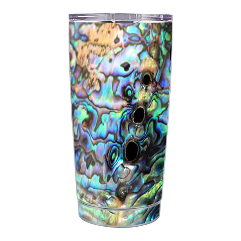 Premium 20oz Ozark Trail Tumbler with Abalone Swirl Shell Design - Insulated Stainless Steel Travel Mug for Hot & Cold Drinks - Perfect for Camping, Hiking, Office & Outdoor Adventures