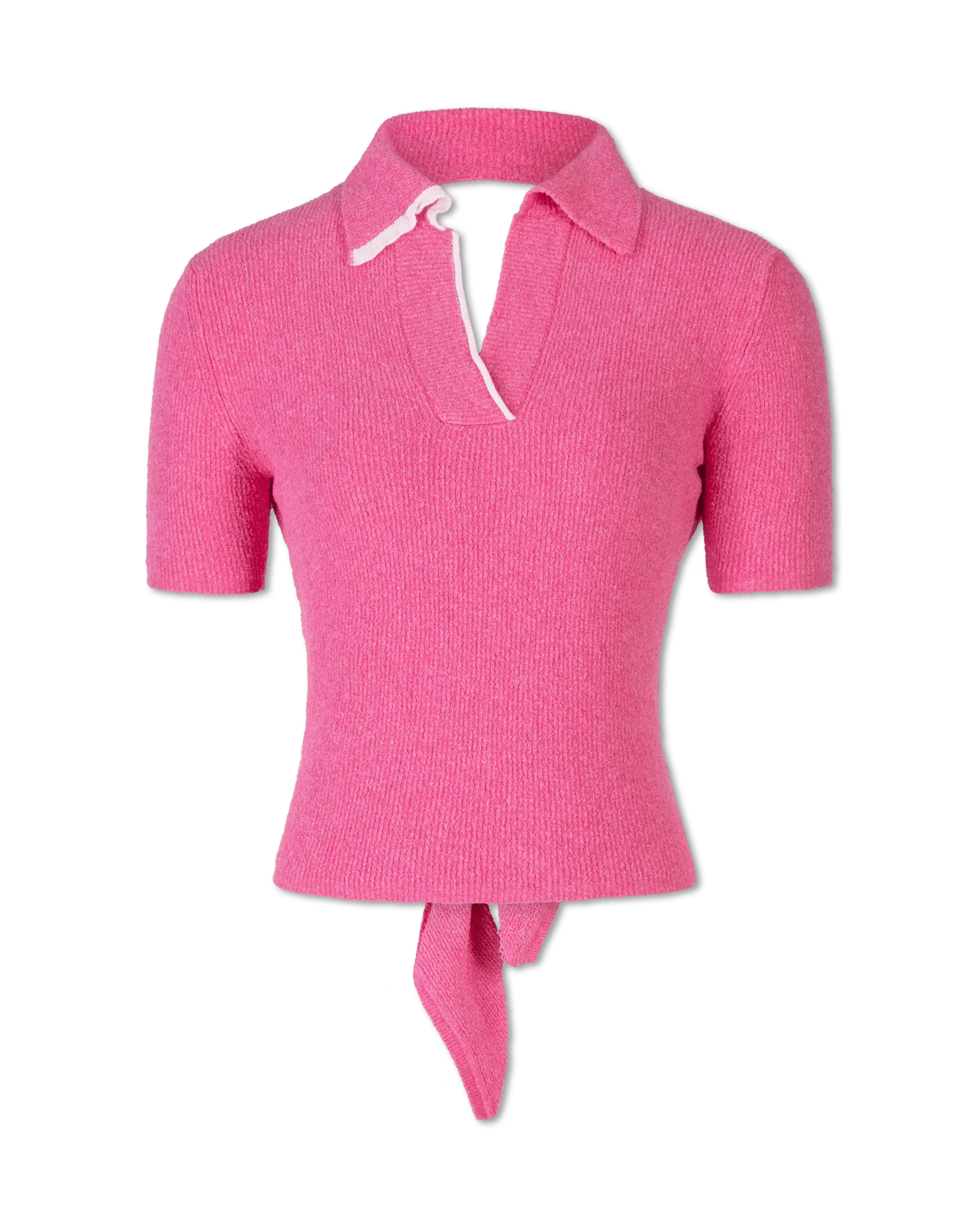 Bagnu Back Tie Polo Shirt for Women - Stylish & Comfortable Knit Top for Casual Wear, Office, and Outings