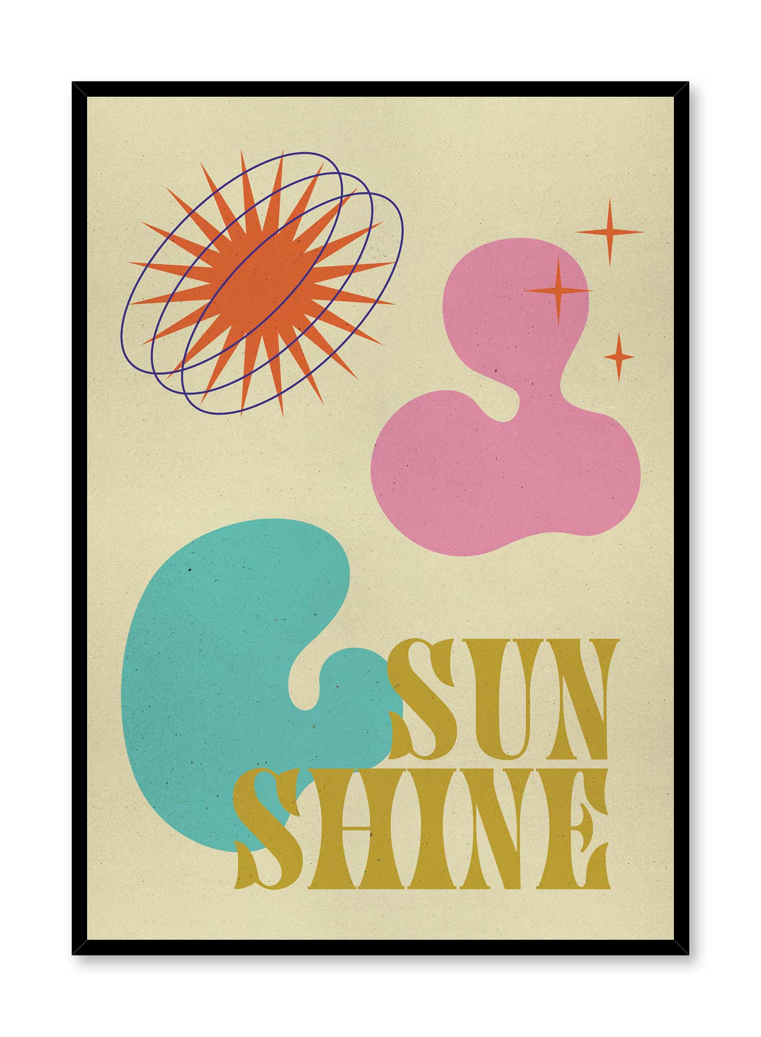 Groovy Sunshine Poster - Vibrant Wall Art Decor for Home, Office & Dorm - Perfect for Living Room, Bedroom & Workspace Aesthetics