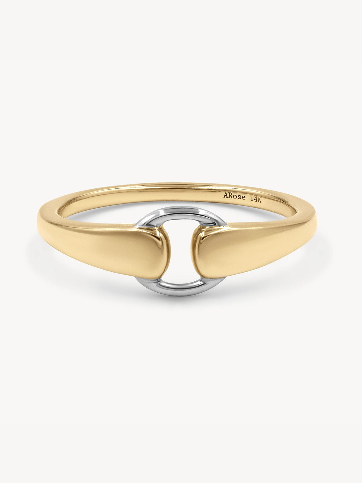 Two-Tone Buckle Ring for Women - Adjustable Fashion Jewelry for Casual & Formal Wear - Perfect for Everyday Style & Special Occasions
