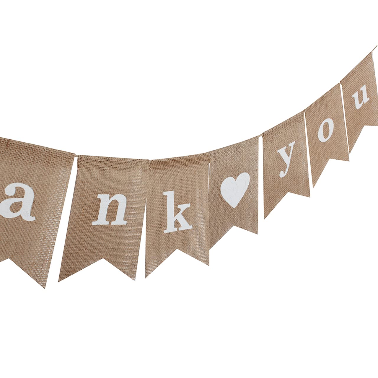 Rustic Burlap Thank You Banner - Perfect for Wedding, Birthday, Bridal Shower & Baby Shower Decorations - Thanksgiving Sign for Home & Party Decor