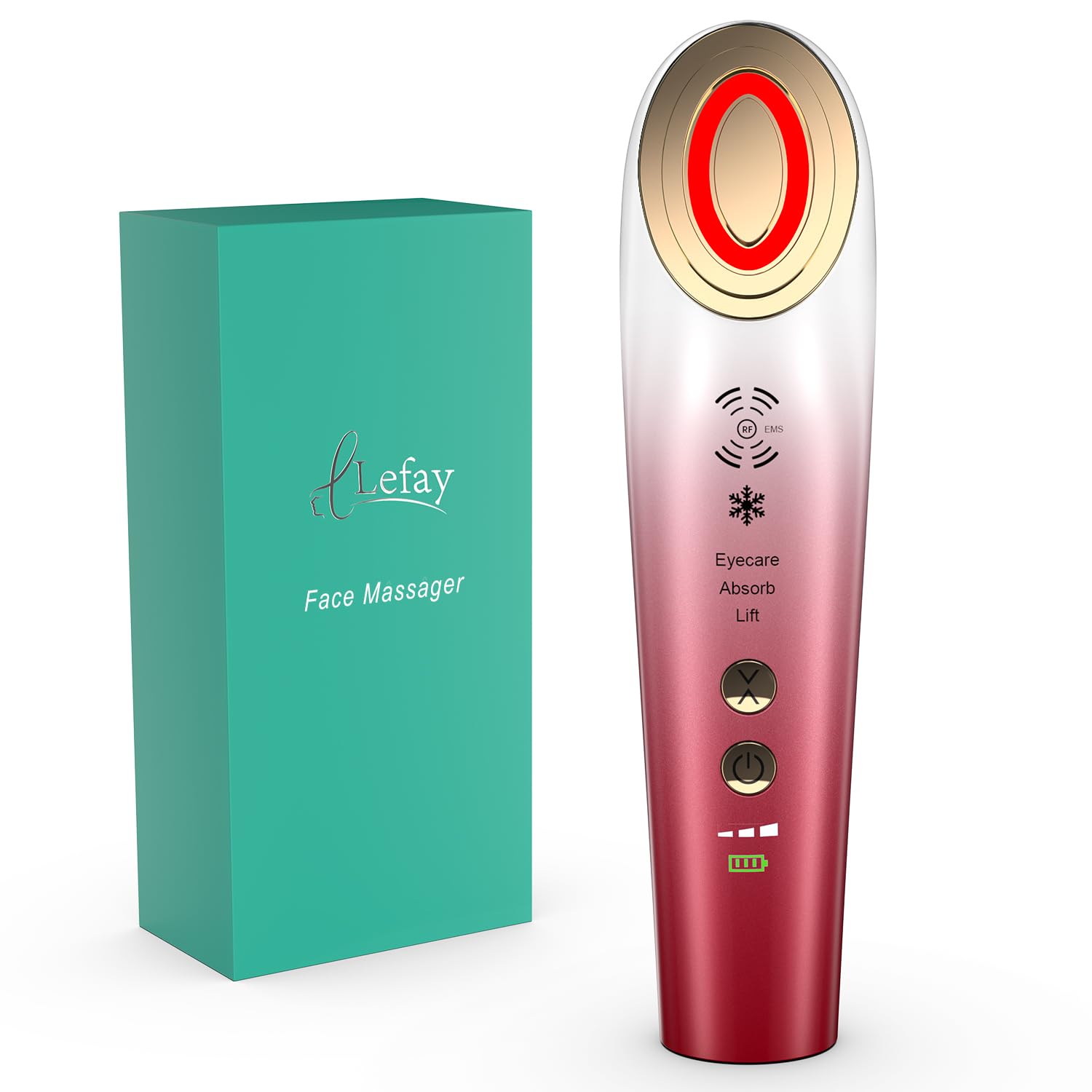 Electric Face Massager - All-in-One Skin Care Solution for Wrinkles, Puffiness & Glowing Skin | Beauty Machine with Rose Red Design | Perfect for Home Spa & Anti-Aging Routine