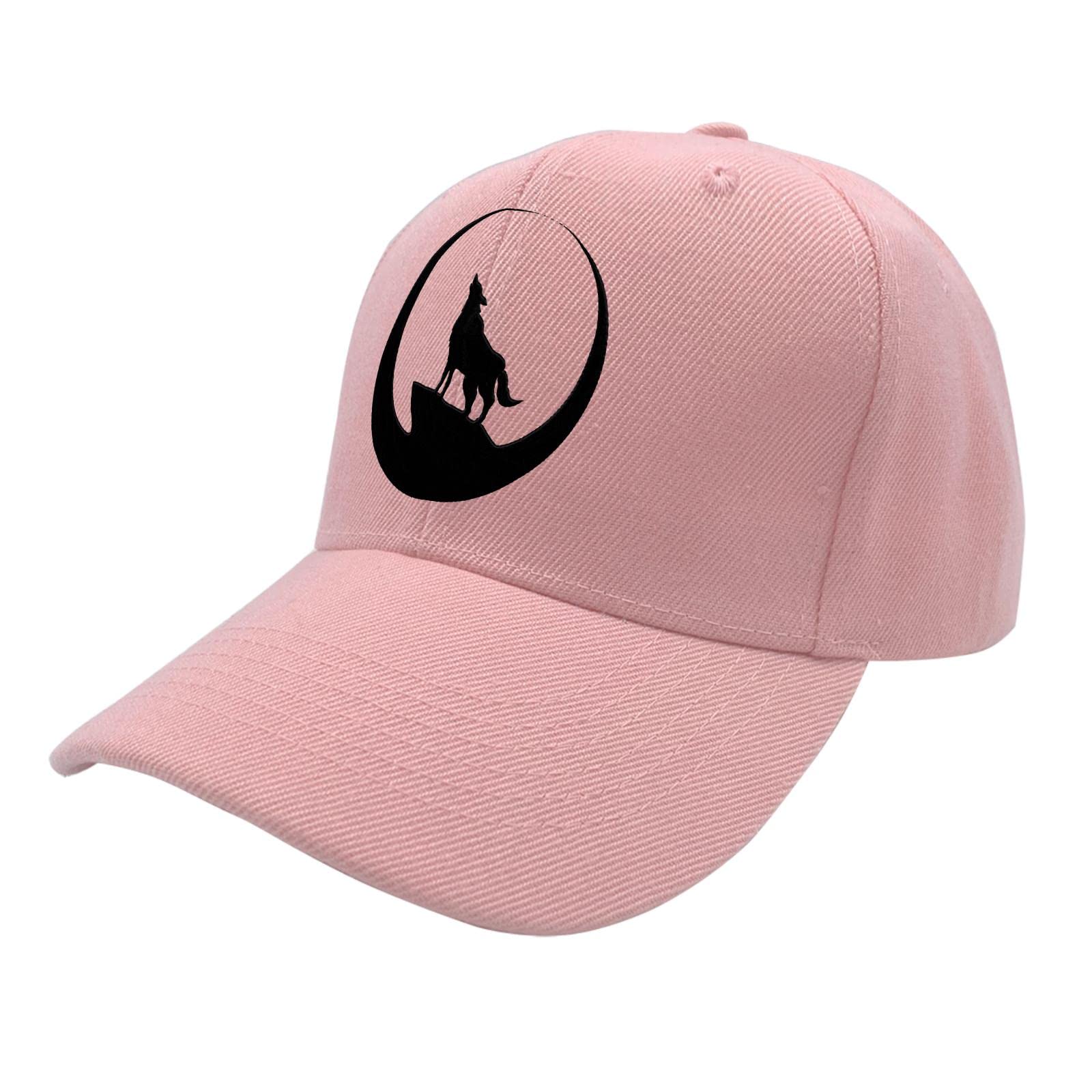 Men's Cotton Wolf Howling Embroidery Baseball Cap - Adjustable Big Head Size for Dad - Perfect Gift for Outdoor, Hiking, and Casual Wear