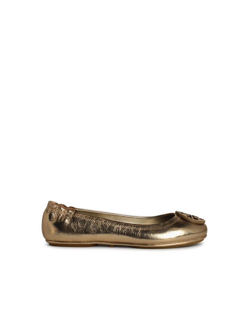 Minnie Gold Leather Ballet Flats for Women - Comfortable & Stylish Shoes for Dancing, Work, and Casual Wear