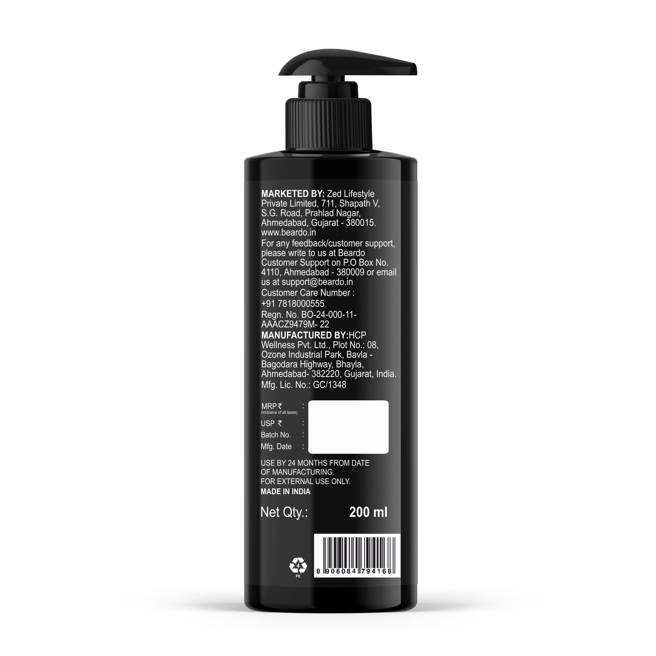 Beardo 3-in-1 Activated Charcoal Face Wash for Men - Deep Cleansing, Exfoliating & Detoxifying Formula | Oil Control Face Wash for Oily Skin | Removes Dirt & Pollution | 200ml | Perfect for Daily Skincare & Post-Workout Cleansing
