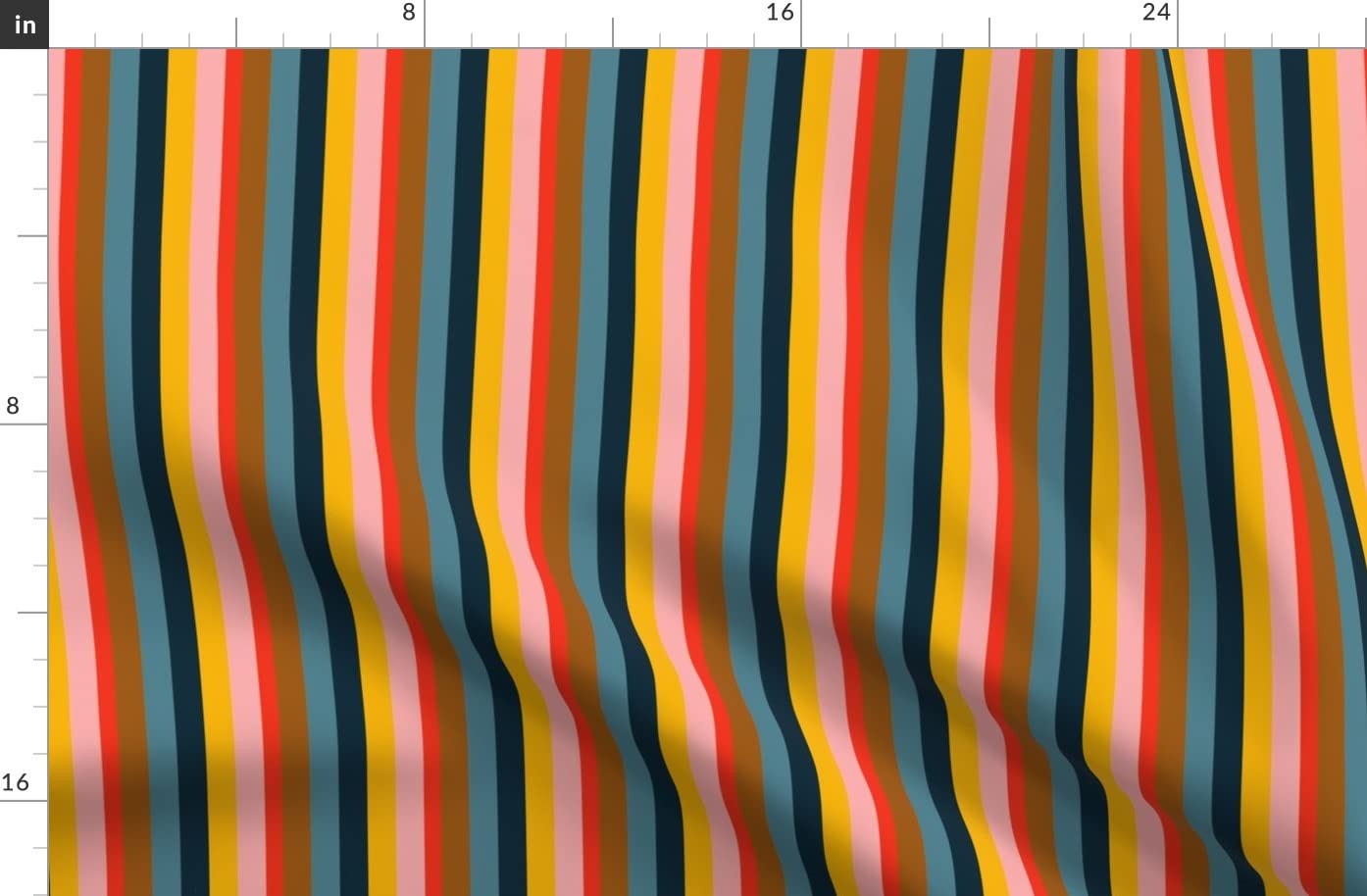 Magical Peony Stripes Printed Fleece Fabric Fat Quarter - Soft Floral Pattern Fabric for Sewing Blankets, Loungewear & No-Sew DIY Projects - Perfect for Baby Blankets, Robes, and Home Decor