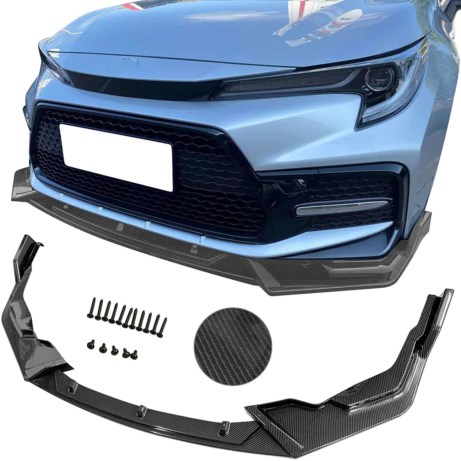 2020-2022 Toyota Corolla SE/XSE Front Lip Spoiler - 3PC Combat Style Body Kit for Sedan | Aggressive Look & Enhanced Aerodynamics | Perfect for Street Racing & Car Shows