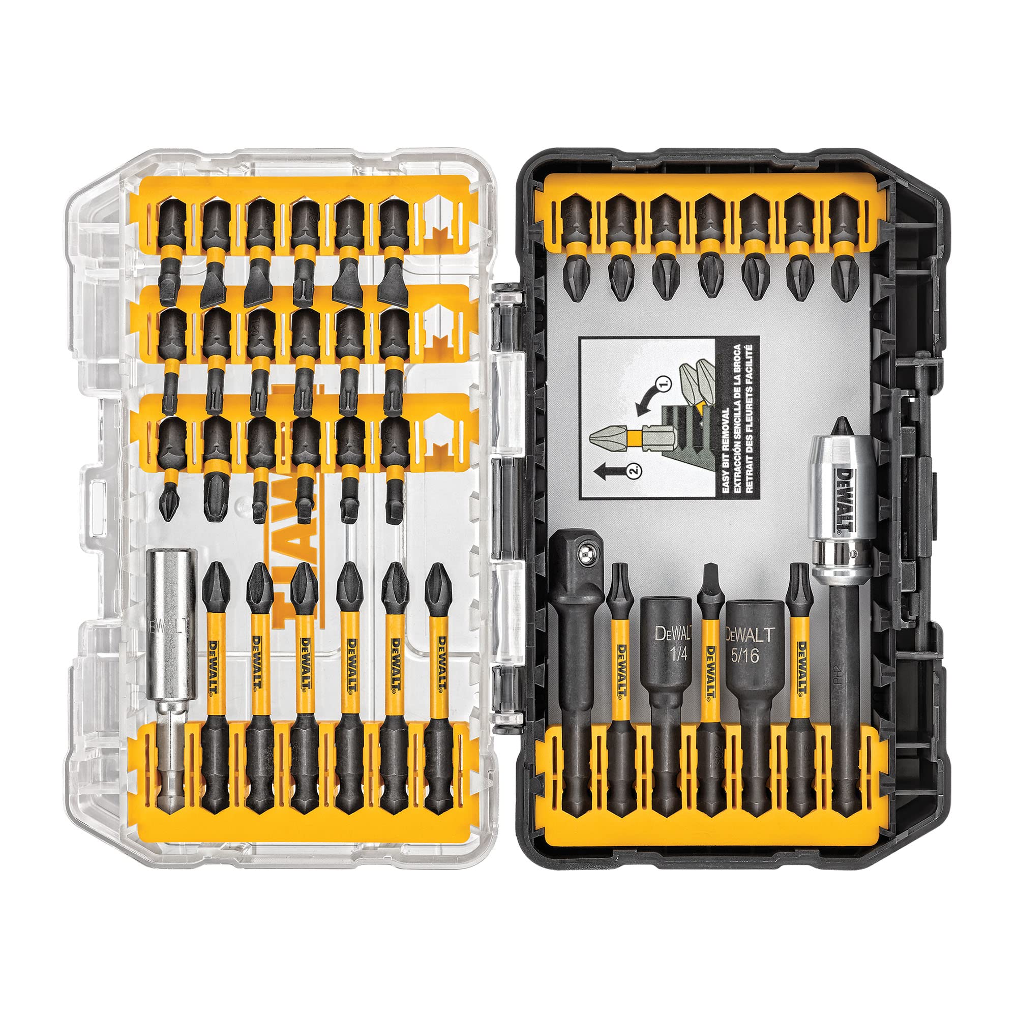 DEWALT DWA2T40IR 40-Piece Impact Ready Screwdriver Bit Set with FlexTorq Technology - Perfect for Construction, DIY Projects & Automotive Repairs