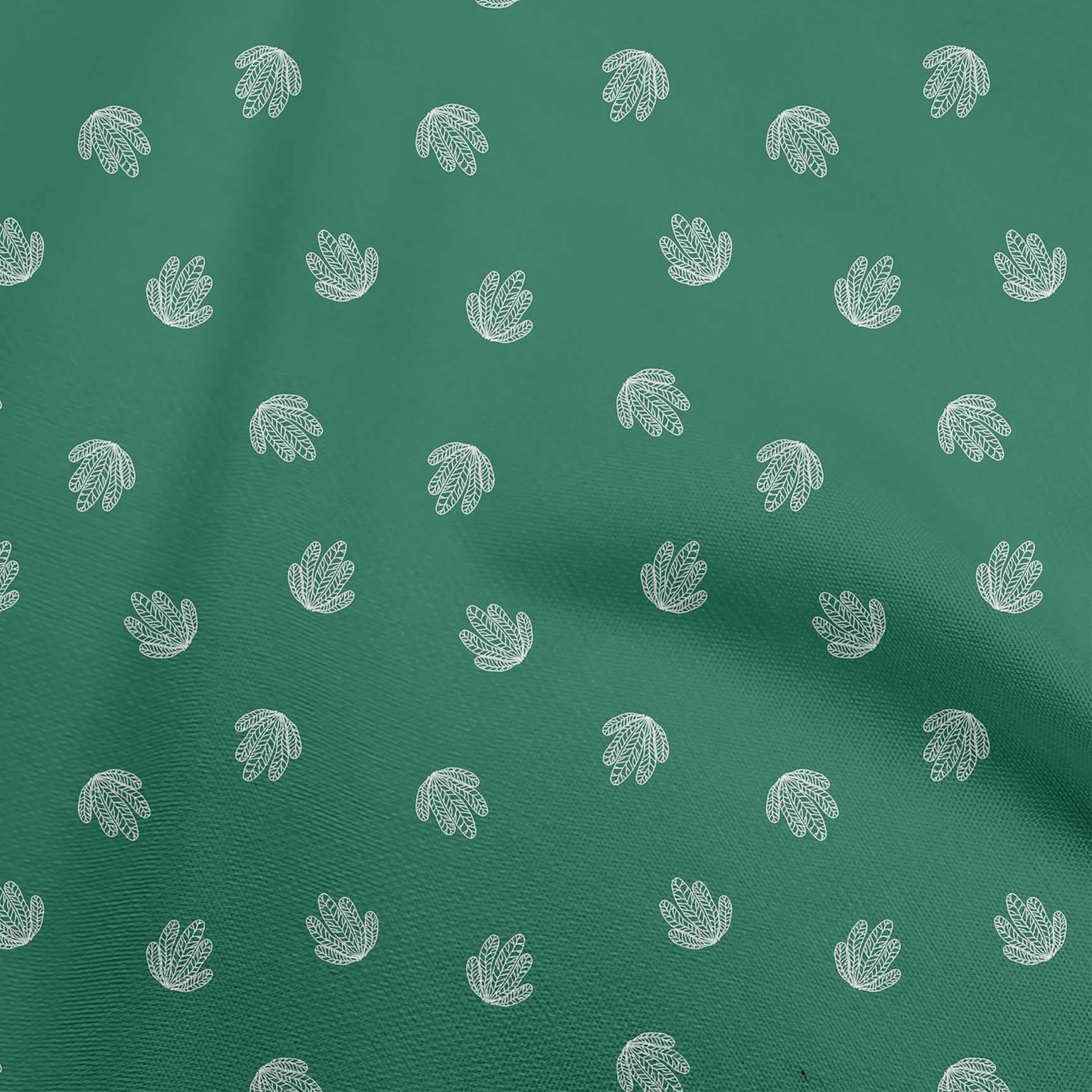 oneOone Rayon Green Leaf Print Fabric by The Yard - 56 Inch Wide for DIY Clothing, Dresses, Skirts & Home Decor Sewing Projects