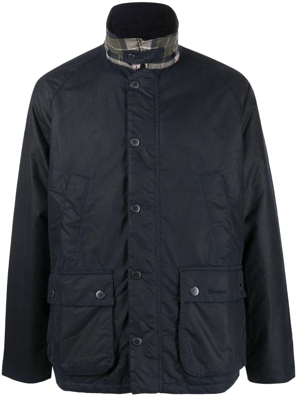 Barbour Men's Waxed Cotton Jacket - Classic Blue Waterproof Outdoor Coat for Hiking, Fishing & Countryside Adventures