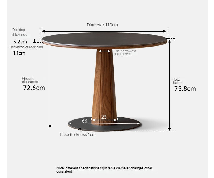 Premium Black Walnut Solid Wood Round Dining Table - 42 Inch Natural Wood Kitchen Table for 4-6 People - Perfect for Dining Rooms, Kitchens, and Open Concept Living Spaces