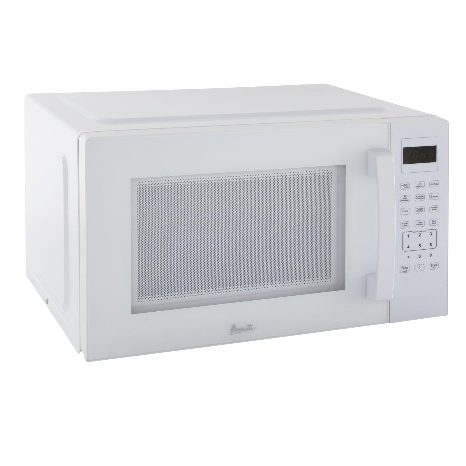 Avanti 1.5 Cu. Ft. Compact Microwave Oven - White, Countertop, 1000W, 10 Power Levels, Defrost & Quick Cook - Perfect for Dorms, Offices & Small Kitchens