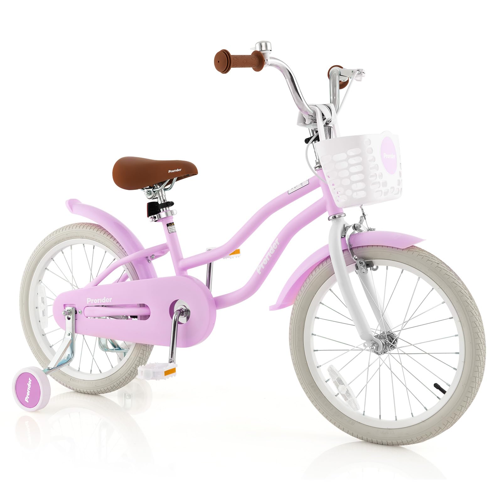 BABY JOY Kids Bike for Boys & Girls - 12 14 16 18 20 Inch Adjustable Seat, Removable Basket, Dual Brakes (Handbrake & Coaster), Training Wheels or Kickstand - Multi-Color Children's Bicycle for Outdoor Riding, Park Adventures & Neighborhood Fun