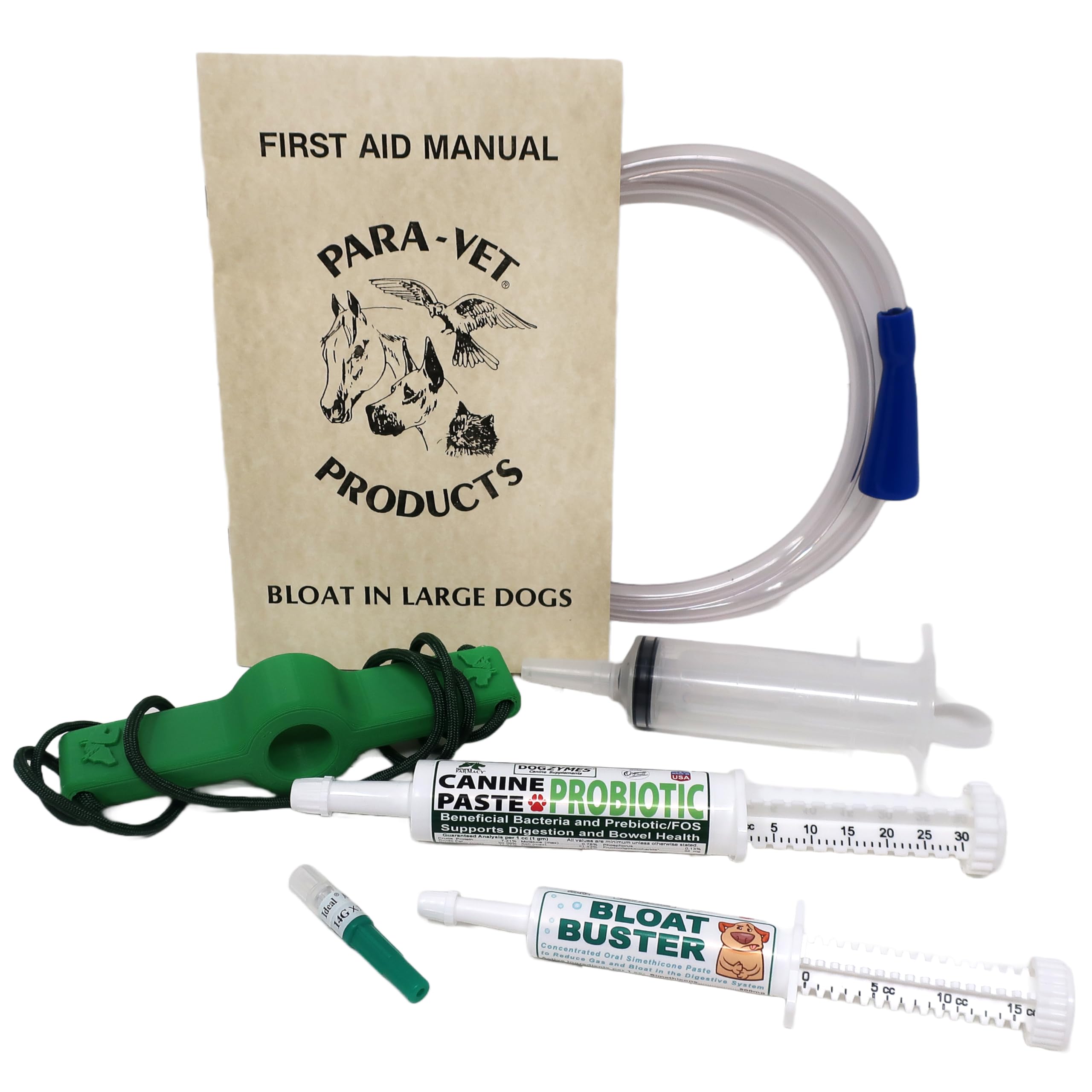Dogzymes Deluxe Bloat Kit for Dogs - Emergency Gastric Torsion Relief Treatment (Medium Size) | First Aid for Canine Bloating & Stomach Distress | Perfect for Hiking, Travel & Emergency Preparedness