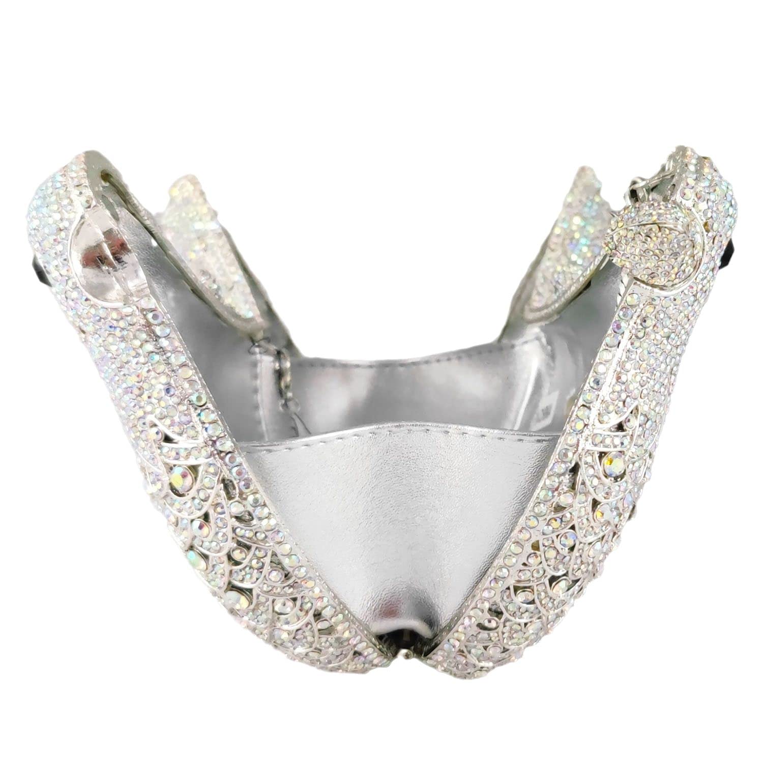 Elegant Crystal Rhinestone Clutch Purse for Women - Luxury Wedding Party Evening Bag with Pigeon Design - Perfect for Bridal Events, Prom Nights & Formal Occasions