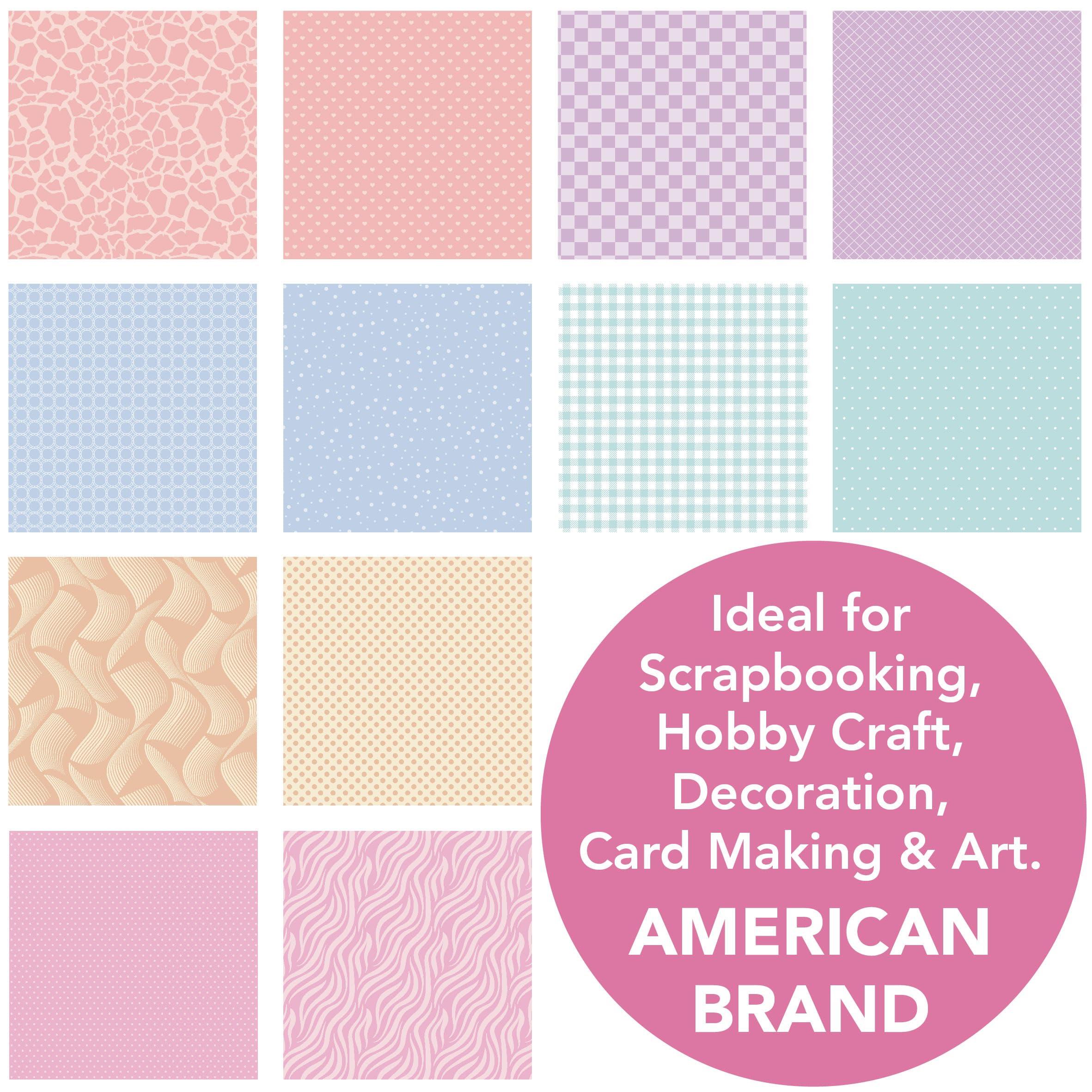 12x12 Inch Pastel Easter Scrapbooking Paper - 36 Sheets Premium Cardstock for Card Making, Journaling, Planner, Origami & Scrapbook Backgrounds - Perfect for DIY Crafts, Easter Decorations and Memory Keeping Projects