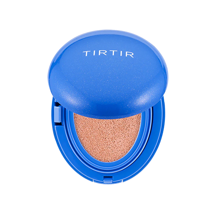 TIRTIR Mask Fit Cool Sun Cushion SPF50+ PA+++ (18g) - Hydrating & Cooling Sunscreen Cushion for Daily UV Protection, Perfect for Outdoor Activities & Makeup Base