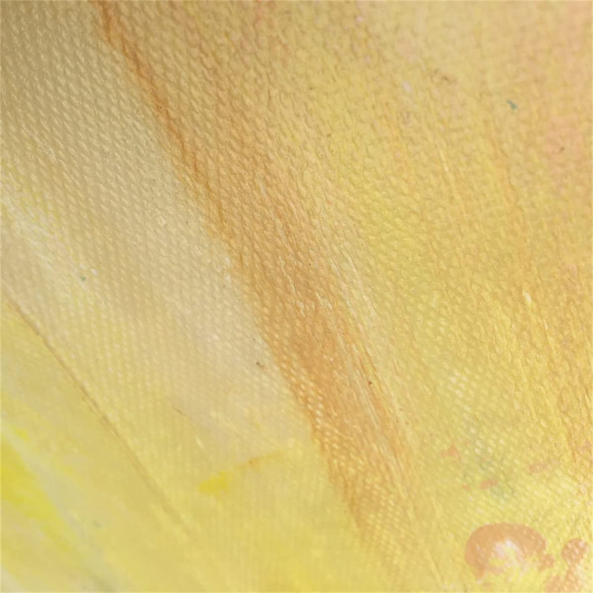 Large Blue Ocean Abstract Painting - Handmade Canvas Wall Art with Yellow Sky & Waves - Perfect for Living Room, Bedroom & Office Decor
