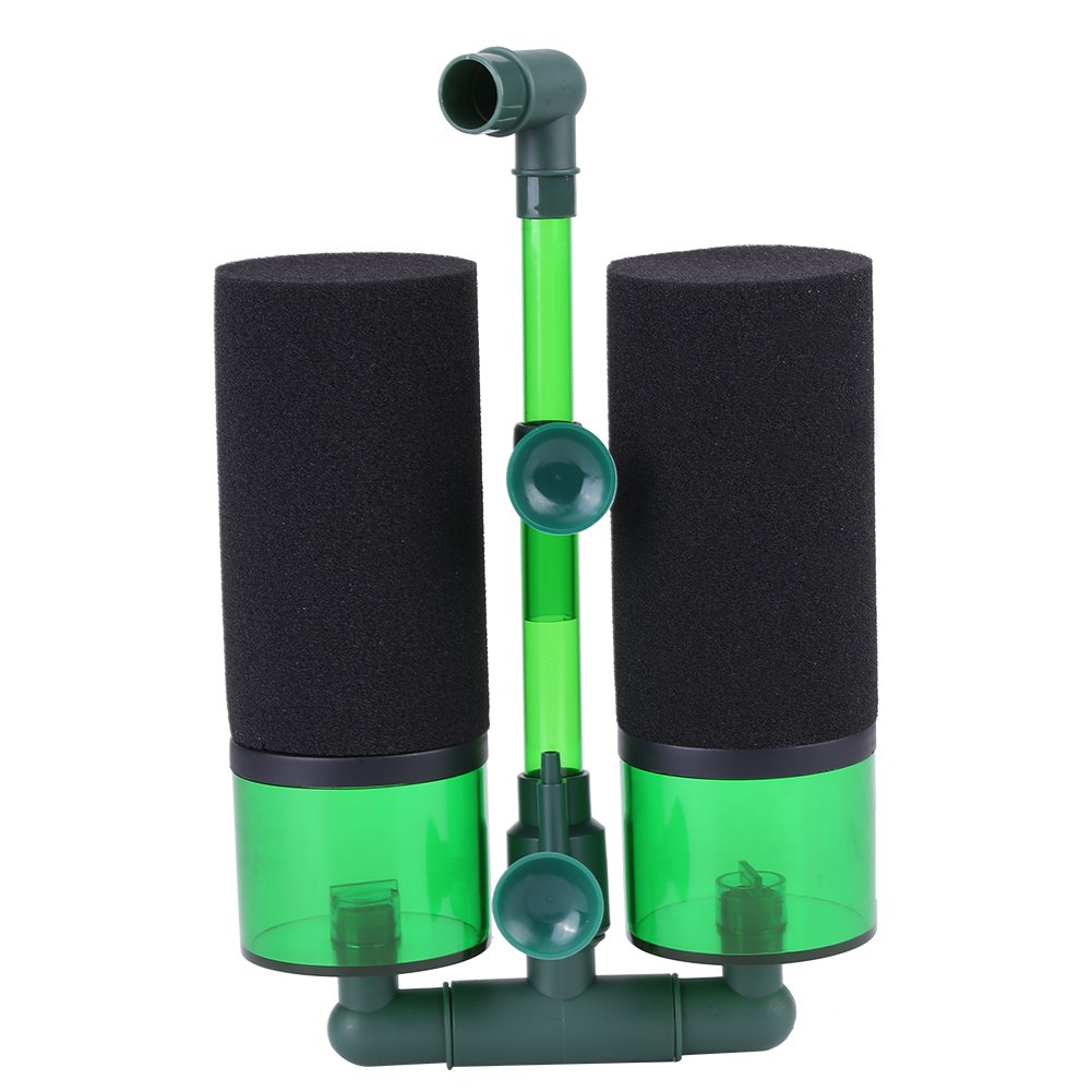 Youthink Dual Sponge Filter for Aquariums - Quiet & Efficient Fish Tank Filtration (QS-200A) - Perfect for Small Tanks