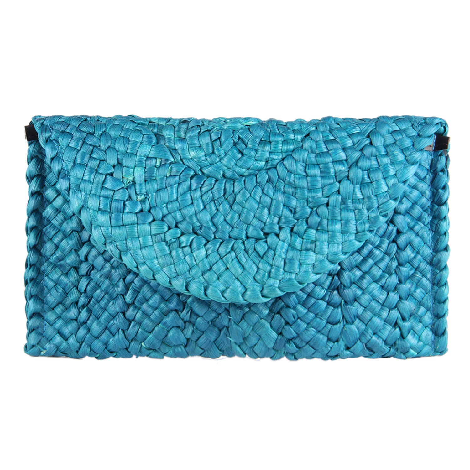 Women's Woven Straw Clutch Purse - Summer Beach Bag, Envelope Handbag for Parties, Weddings & Vacation Accessories