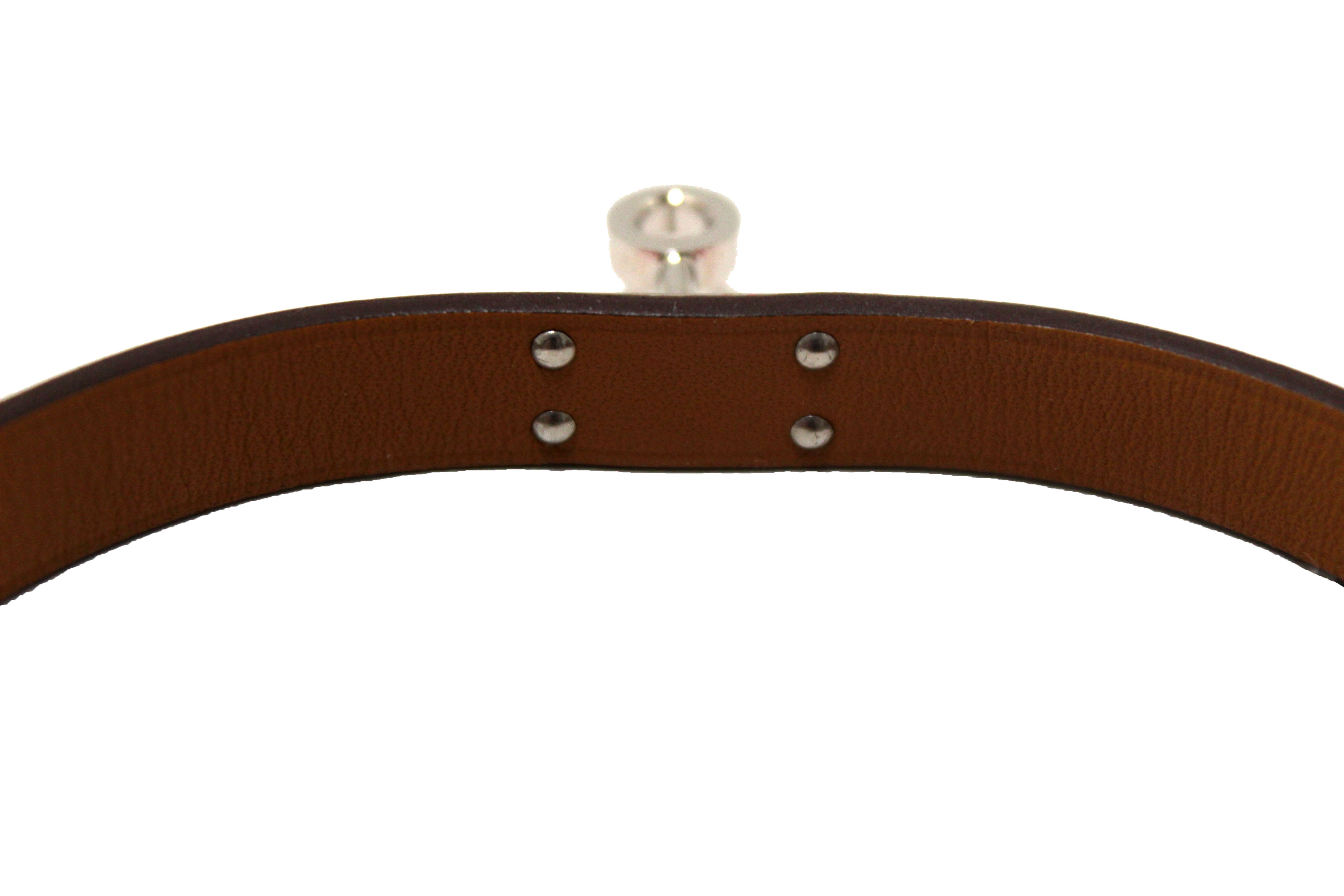 Authentic Hermes Pink Goatskin Leather Mini Kelly Double Tour Bracelet - Luxury Designer Wristlet for Women, Perfect for Parties, Weddings & Everyday Elegance