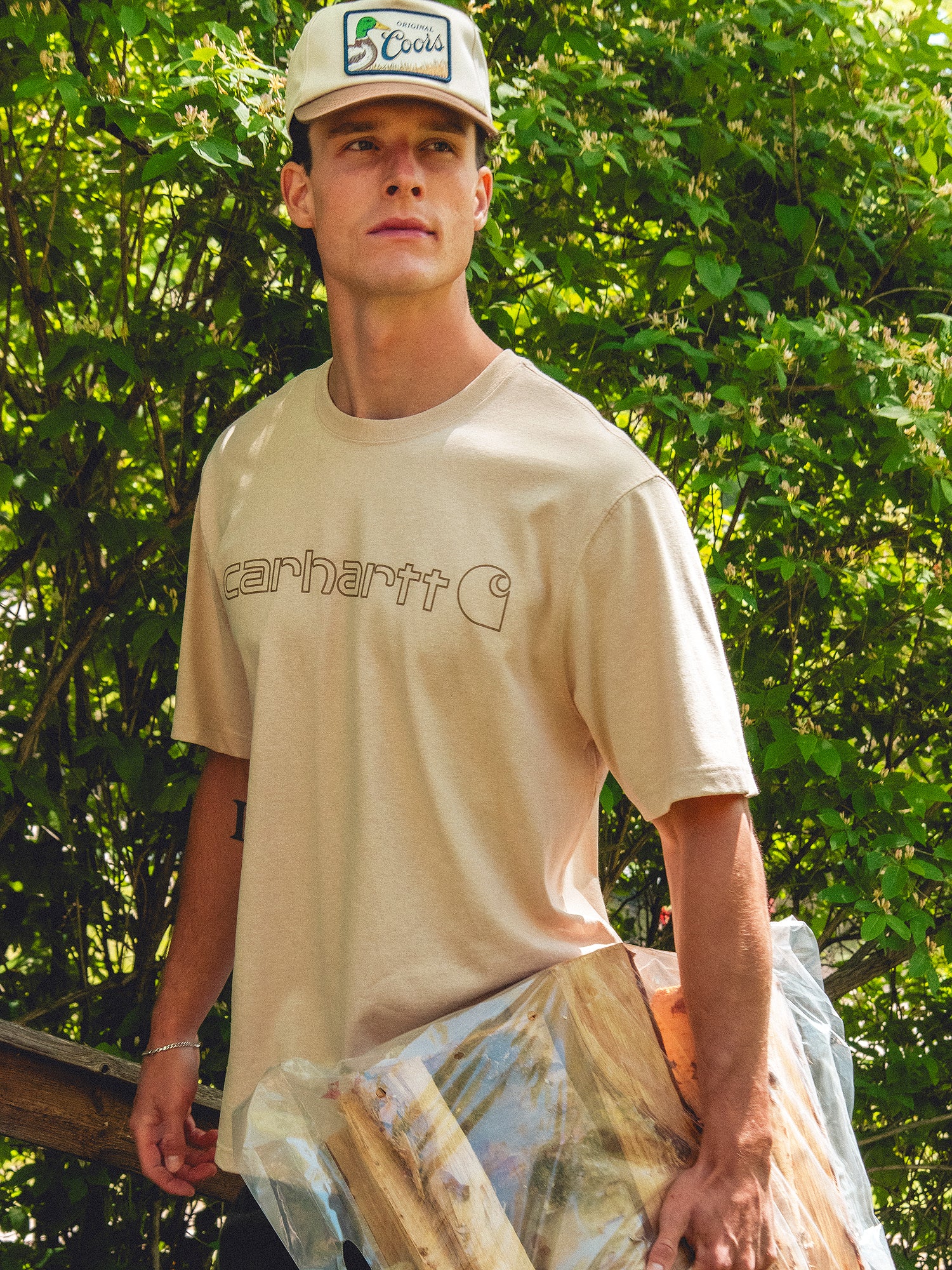 Carhartt Heavyweight Short Sleeve Logo Graphic T-Shirt for Men - Durable Workwear & Casual Style - Perfect for Construction, Outdoor Activities and Everyday Wear