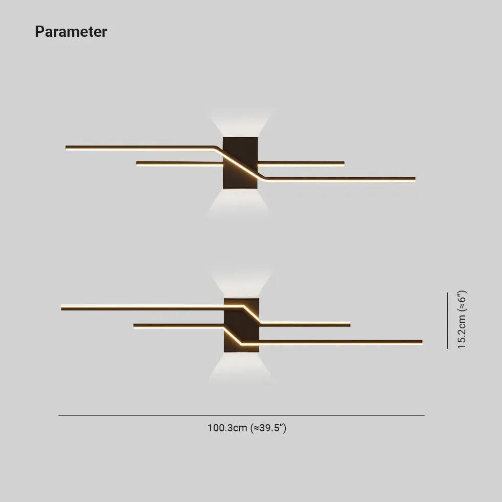 Modern Linear LED Wall Lights - Geometric Design for Living Room, Bedroom & Office | Energy-Efficient Indoor Lighting